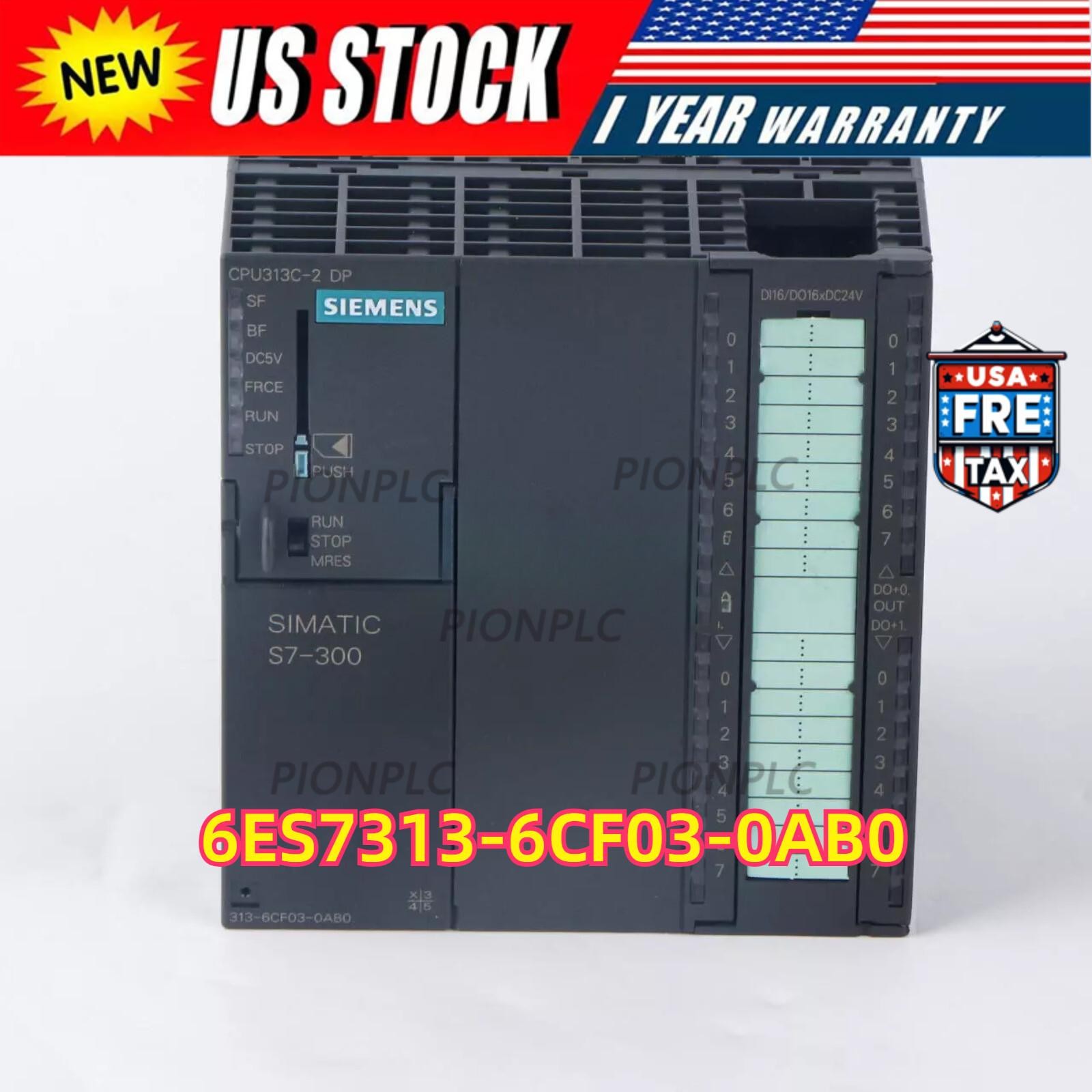 New Siemens 6ES7 313-6CF03-0AB0 6ES7313-6CF03-0AB0 SIMATIC S7-300 CPU 313C-2 DP