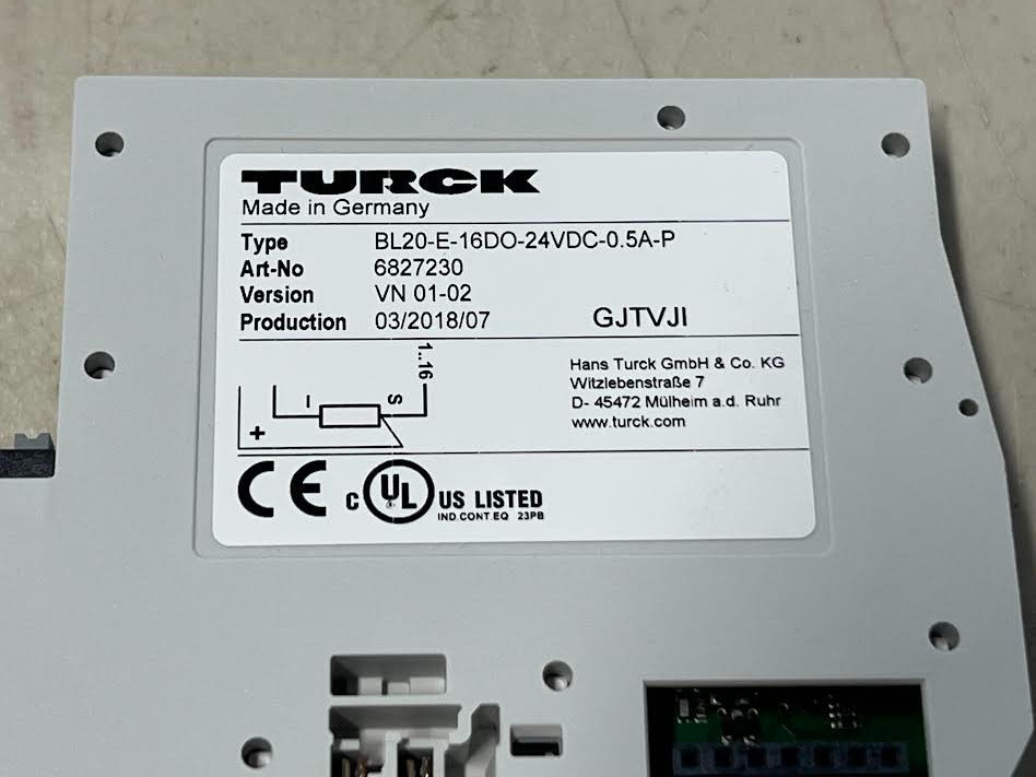 Turck BL20-E-16DO-24VDC-0.5A-P Electrinic Digital Output New open Box