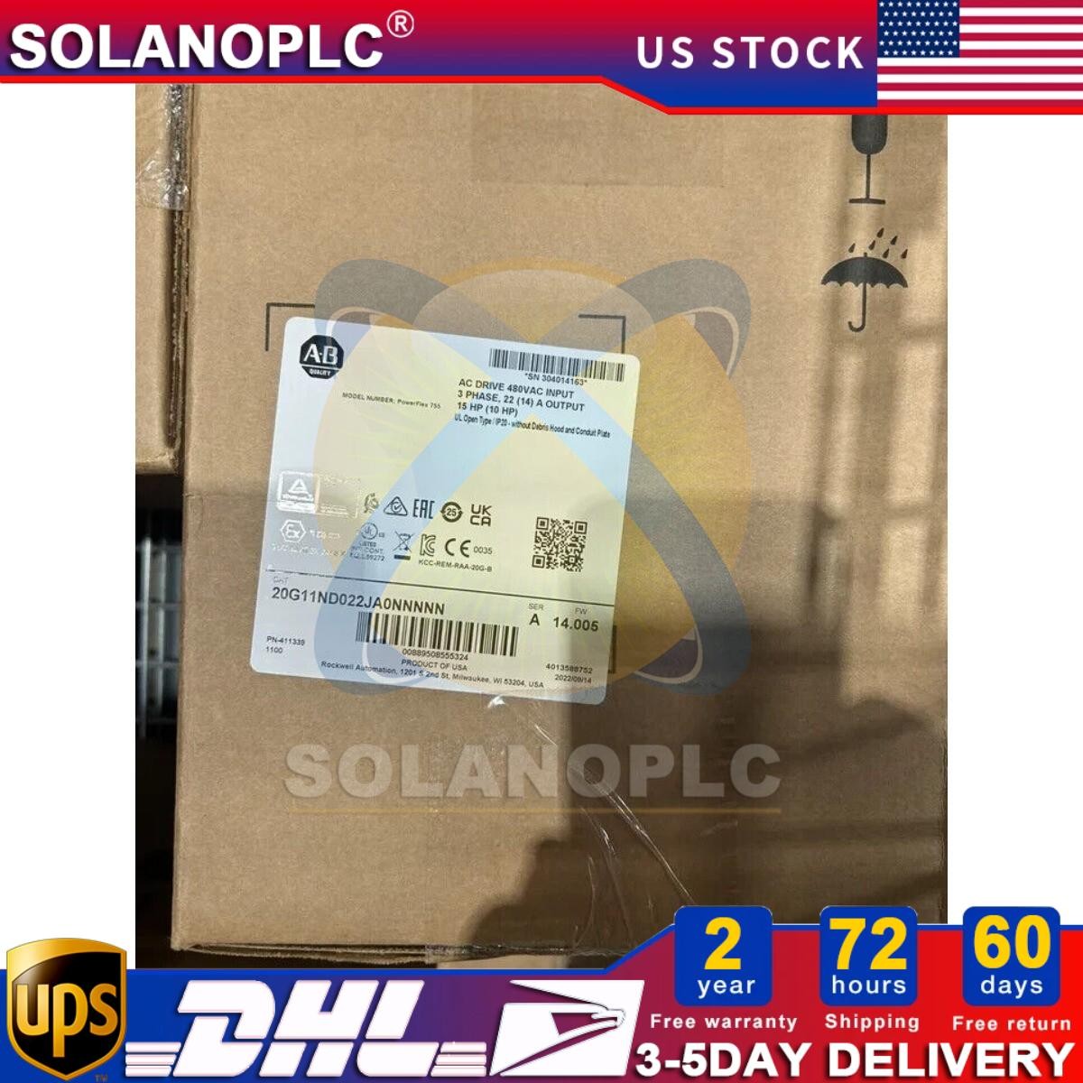 NEW Allen-Bradley 20G11ND022JA0NNNNN PowerFlex Air Cooled 755 AC Drive