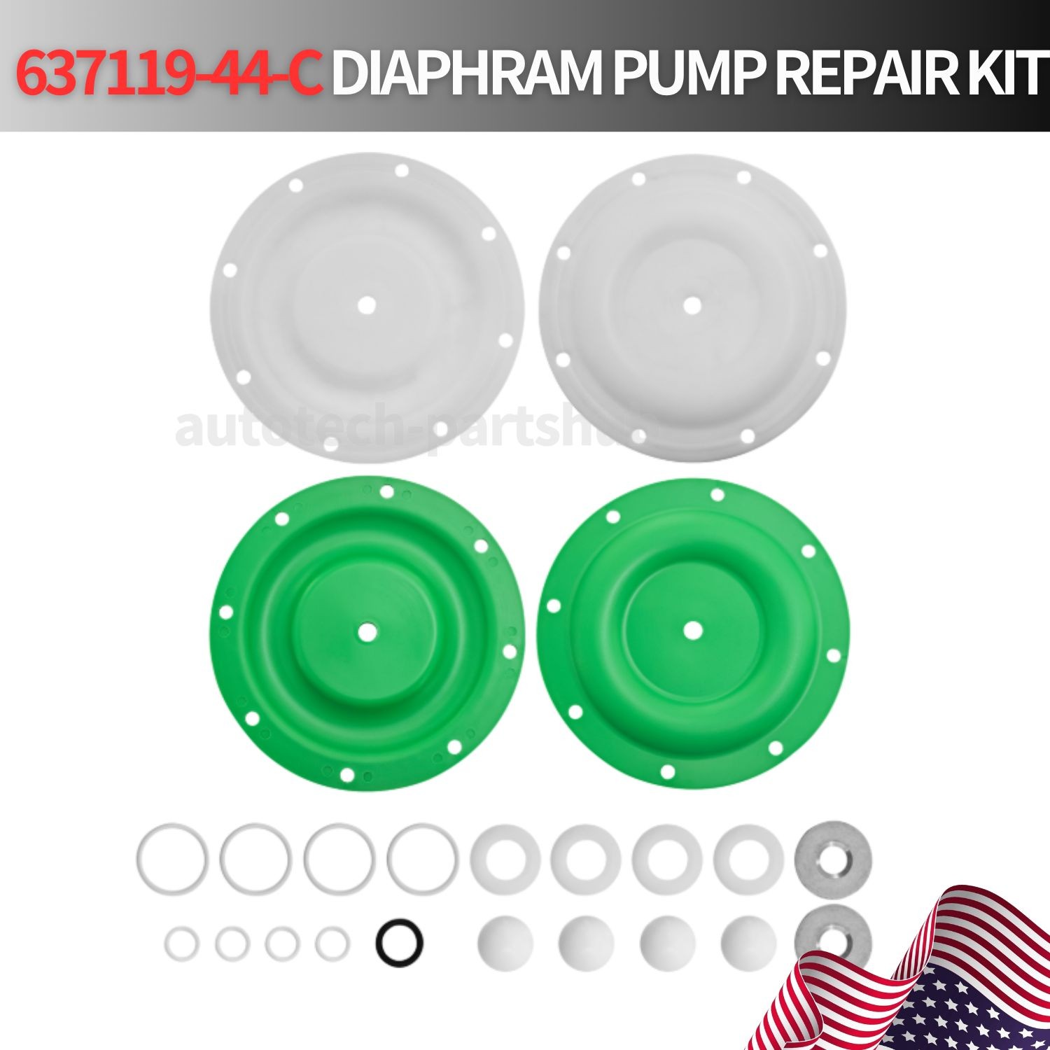 For INGERSOLL RAND Fit ARO 637119-44-C DIAPHRAM PUMP REPAIR KIT