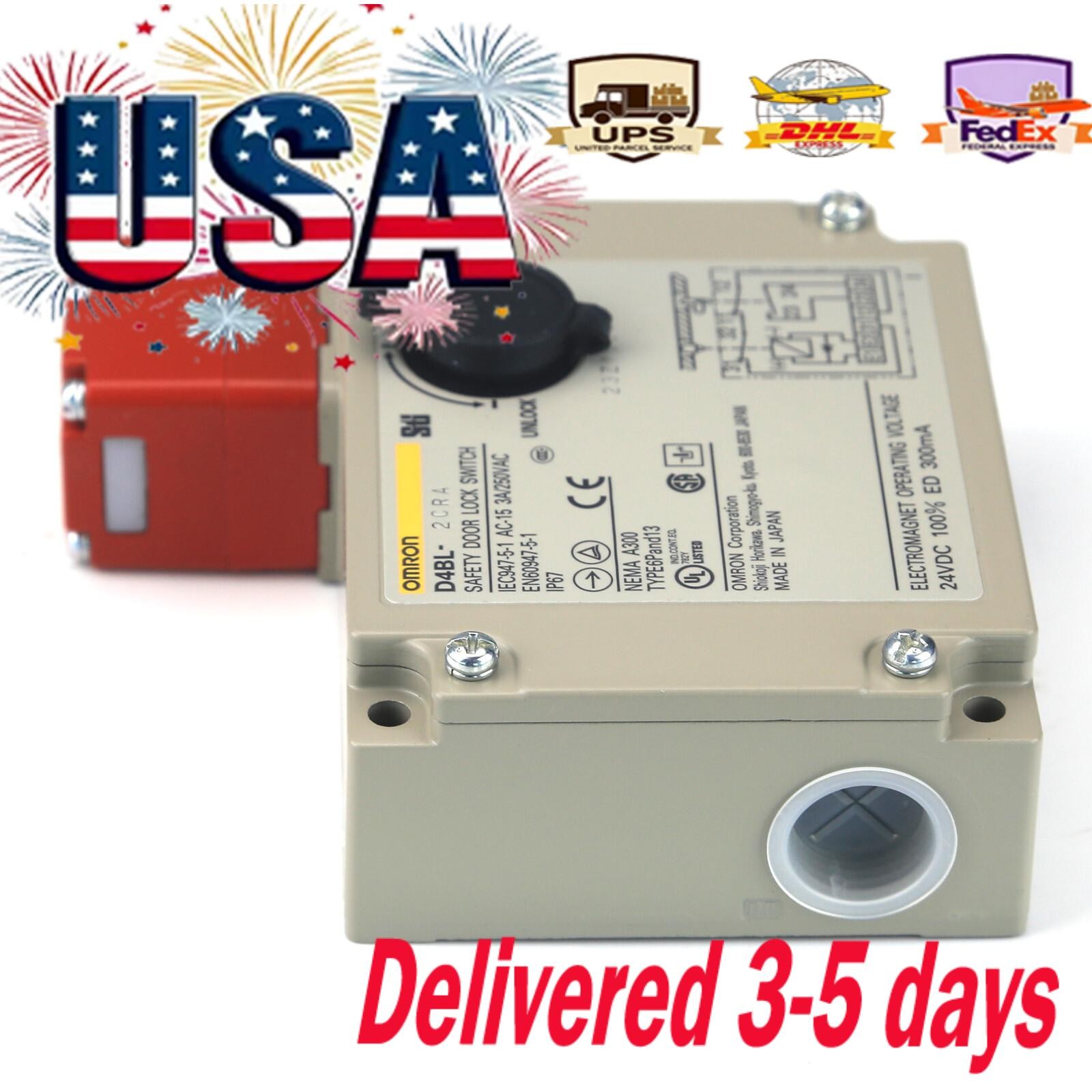 1PC Omron D4BL-2CRA D4BL2CRA Guard Lock Safety-Door Switch US Free TAX