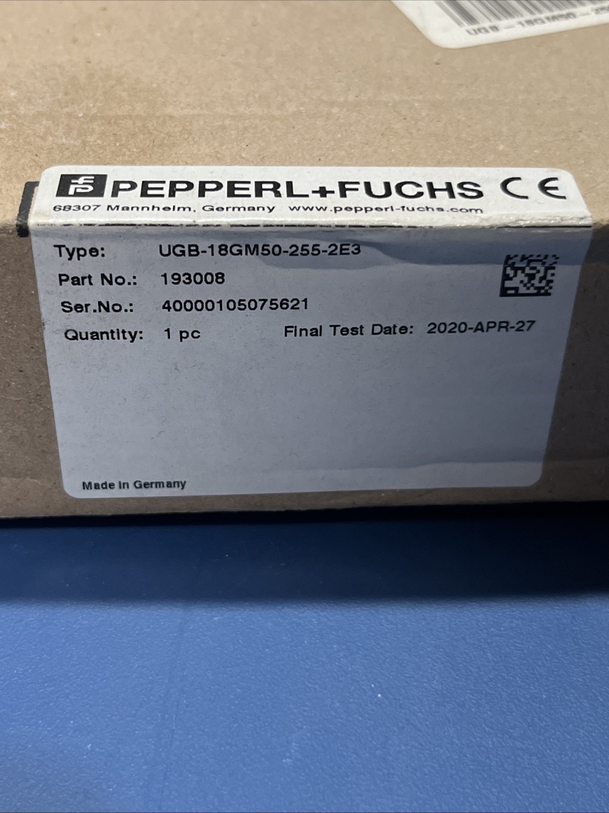 PEPPERL & FUCHS UGB-18GM50-255-2E3 SENSOR NEW OPEN BOX