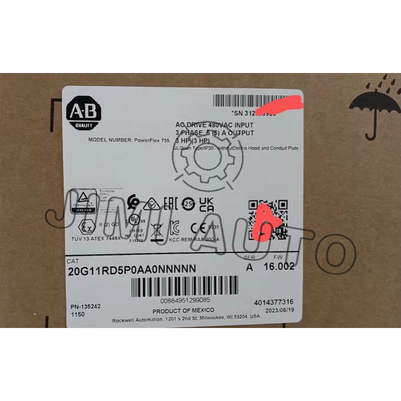 NEW 20G11RD8P0JA0NNNNN AB PowerFlex Air Cooled 755 AC Drive Fast Shipping