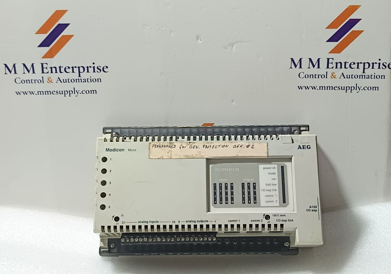 AEG 110 CPU 612 03 MODICON MICRO A120 PLC CONTROLLER