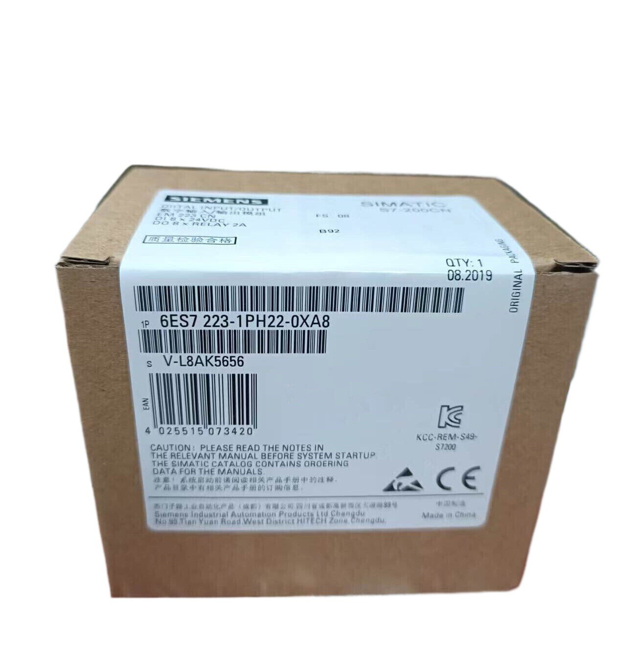 6ES7223-1PH22-0XA8 1PCS NEW SIEMENS PLC S7-200CN, EM223 6ES7223-1PH22-0XA8