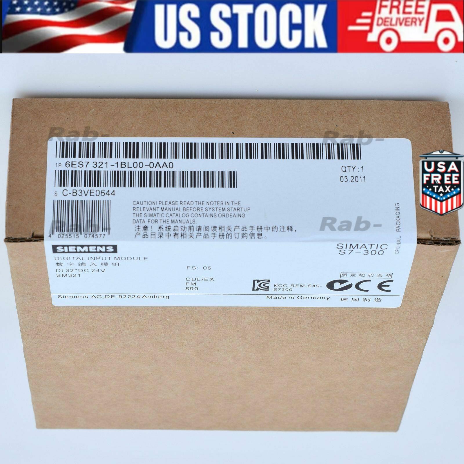 SIEMENS 6ES7 321-1BL00-0AA0 Module New One Free Shipping 6ES7321-1BL00-0AA0