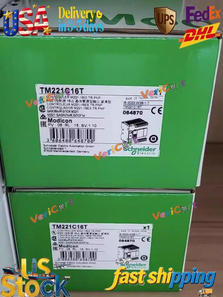 One Schneider TM221C16T PLC Module New In Box Fast Shipping US Free TAX