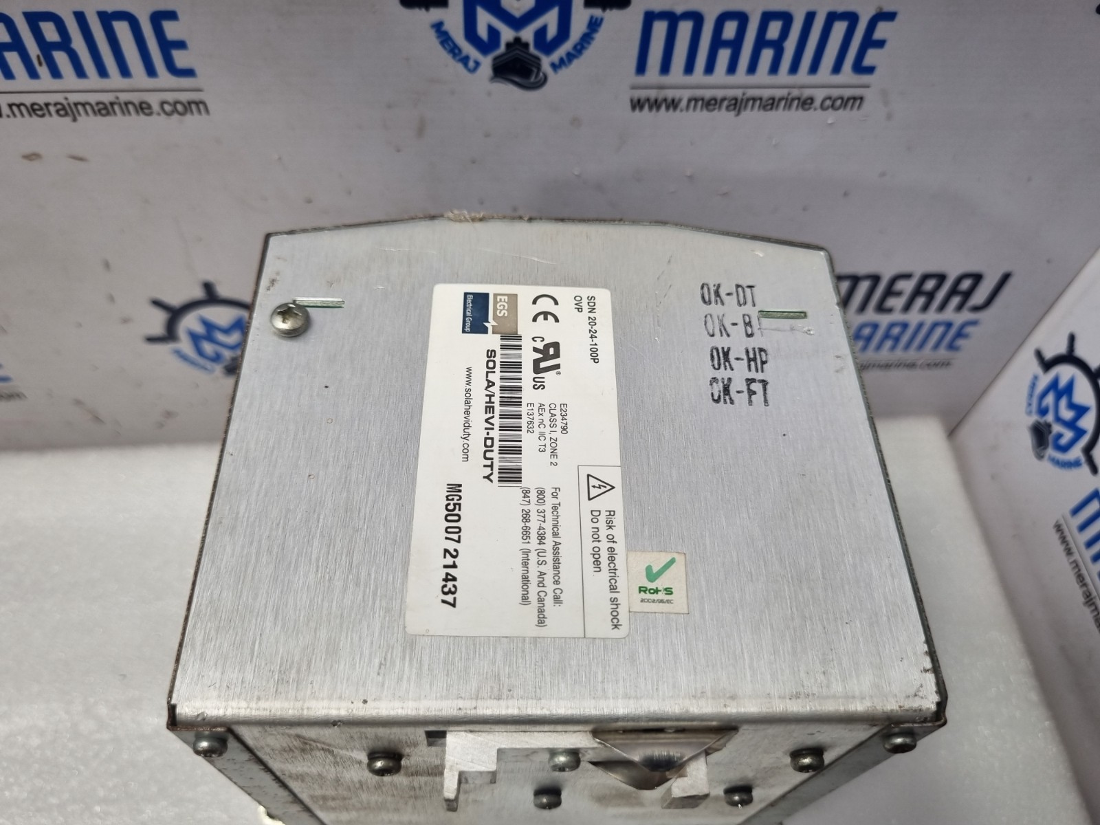 Sola SDN 20-24-100P Power Supply IN 115/230VAC 50/60Hz 12/6A OUT 24 VDC / 20A