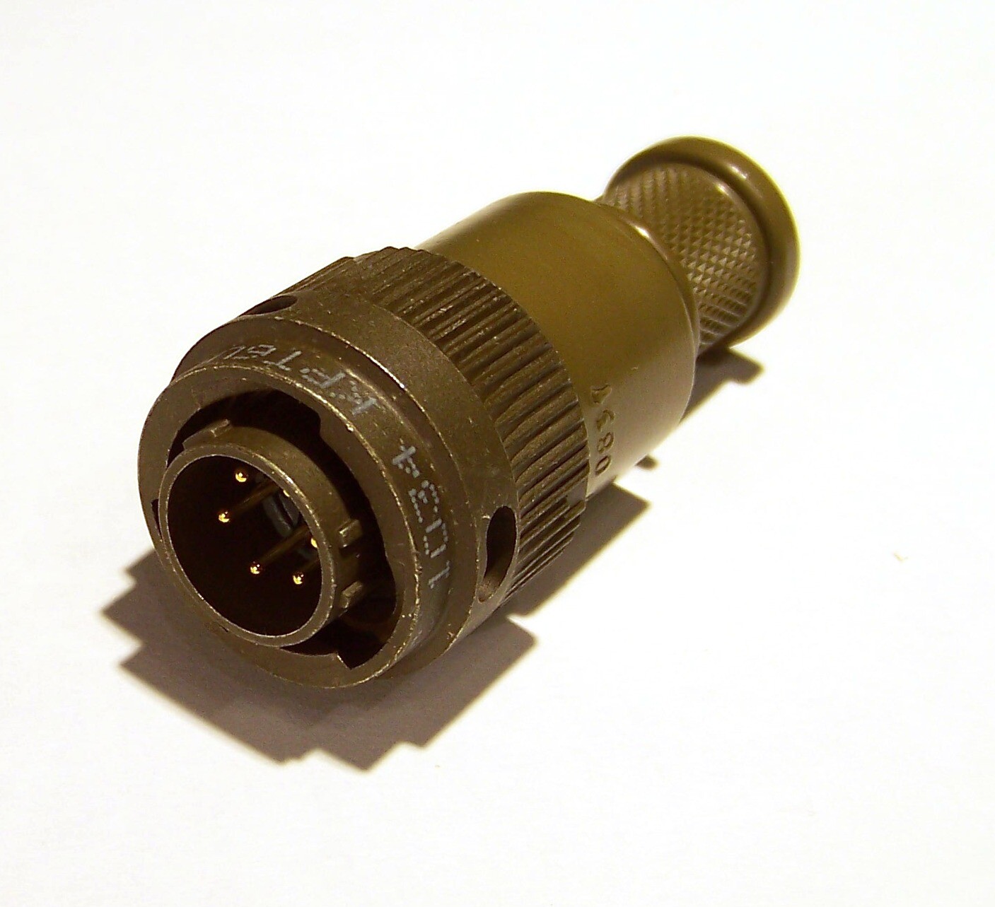 KPT6US10-6PW Circular Connector, 6-pin plug straight, potting boot