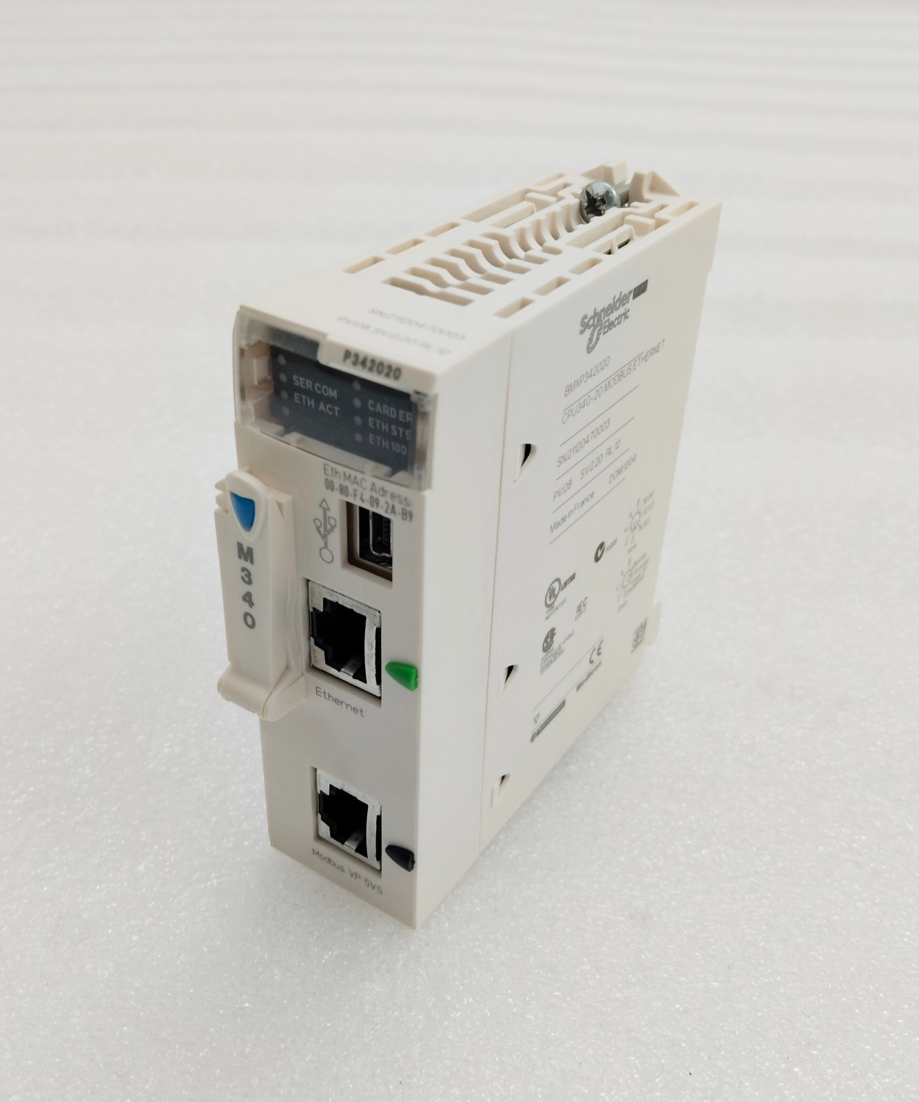 BMXP342020 Schneider Modicon CPU340-20 MODBUS ETHERNET MODULE BMX-P342-020
