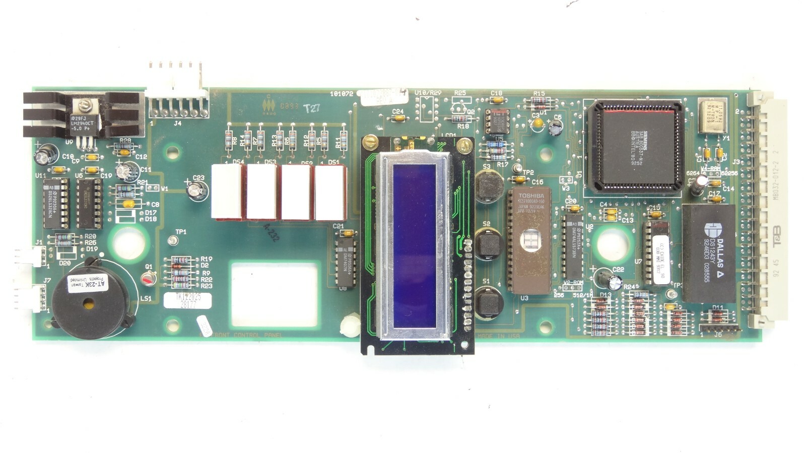 Exide 101072887-004 Rev A Front Control Panel Display PCB Assembly