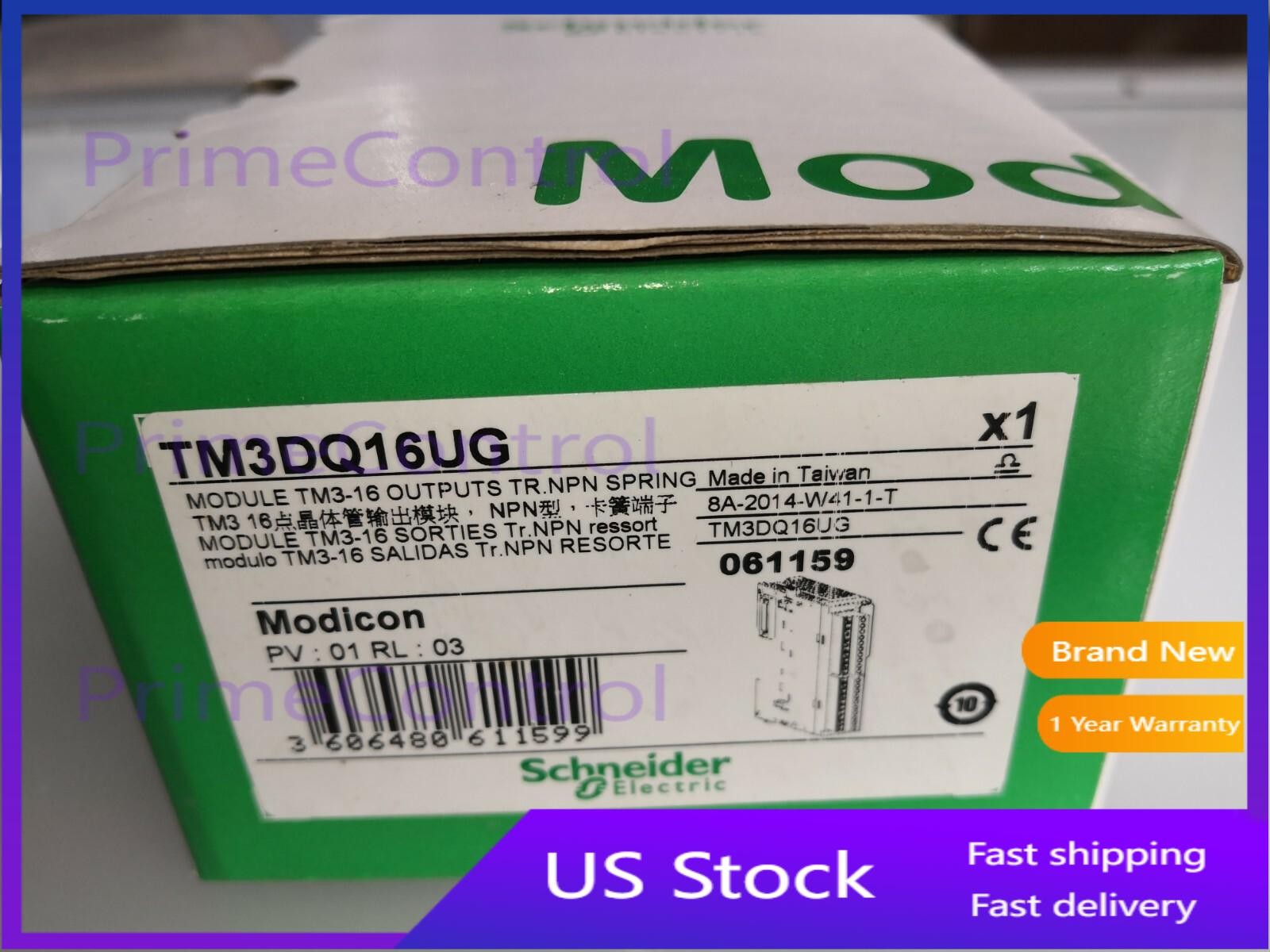 TM3DQ16UG Schneider Elect Digital Output Modicon TM3 16 Output Spring New In Box