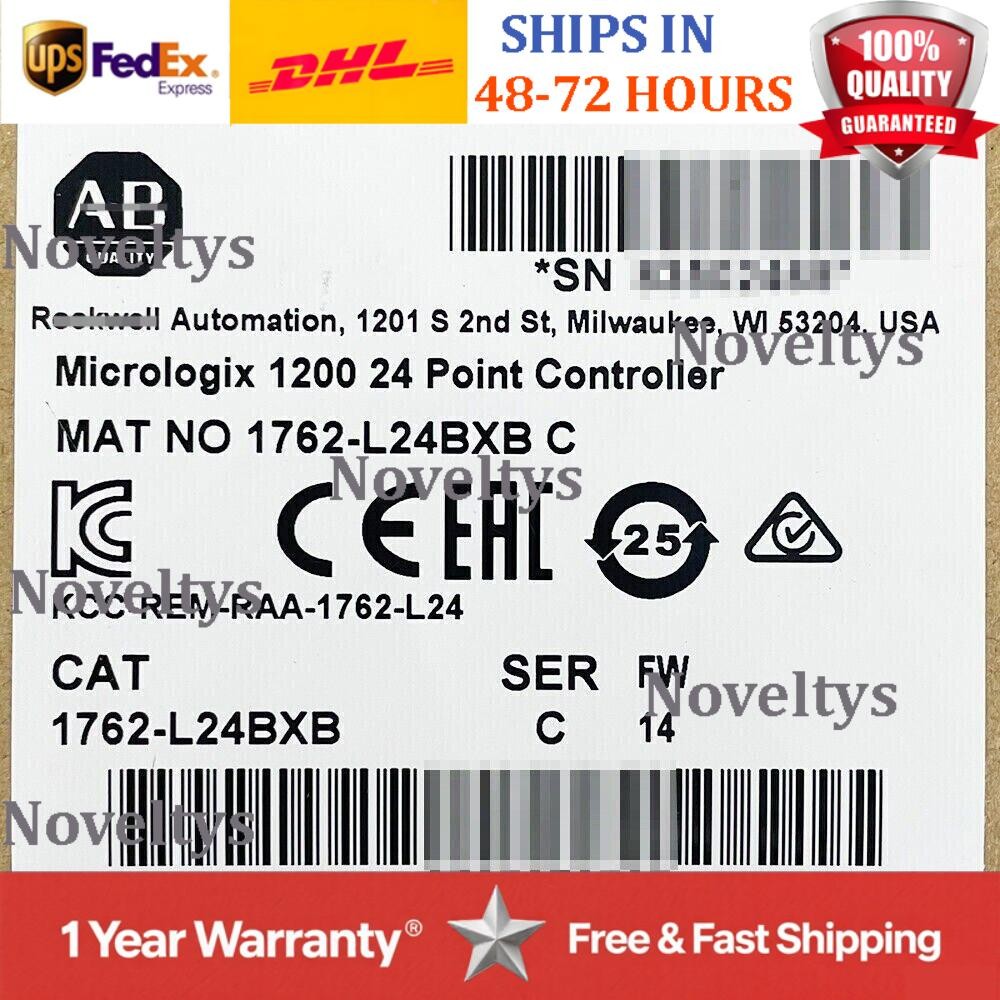 New AB 1762-L24BXB MicroLogix 1200 24 Point Controller 1762L24BXB US Free Tax