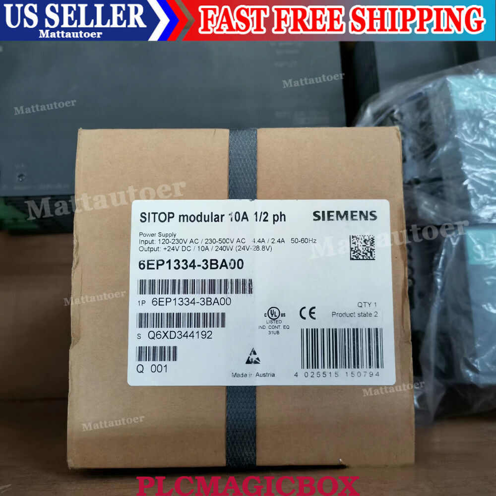 New Siemens 6EP1334-3BA00 Power Supply Module 6EP1 334-3BA00 Expedited Shipping