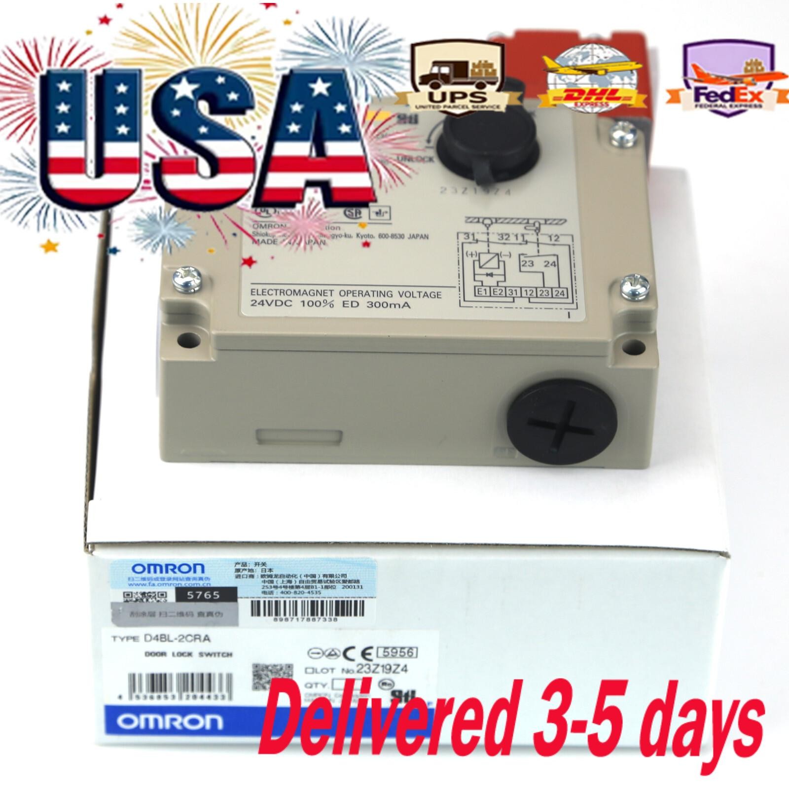 1PC Omron D4BL-2CRA D4BL2CRA Guard Lock Safety-Door Switch US Free TAX