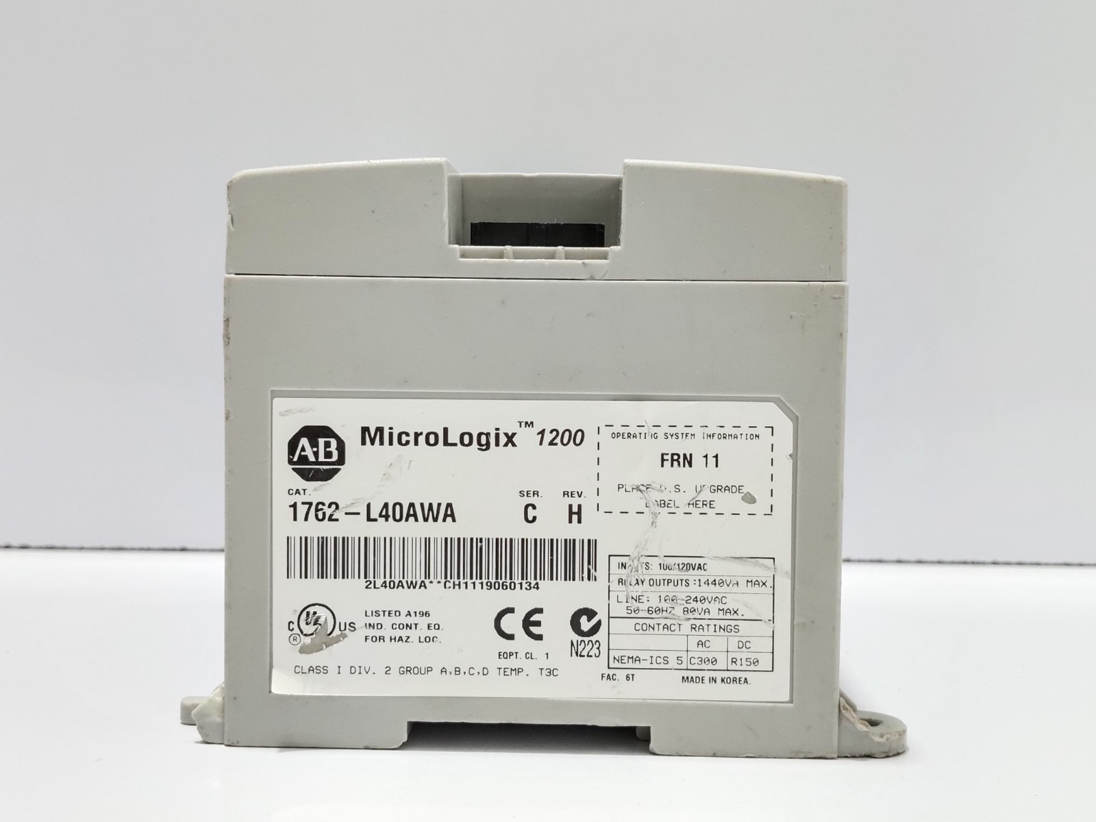 ALLEN BRADLEY 1762-L40AWA PLC MODULE MICROLOGIX 1200