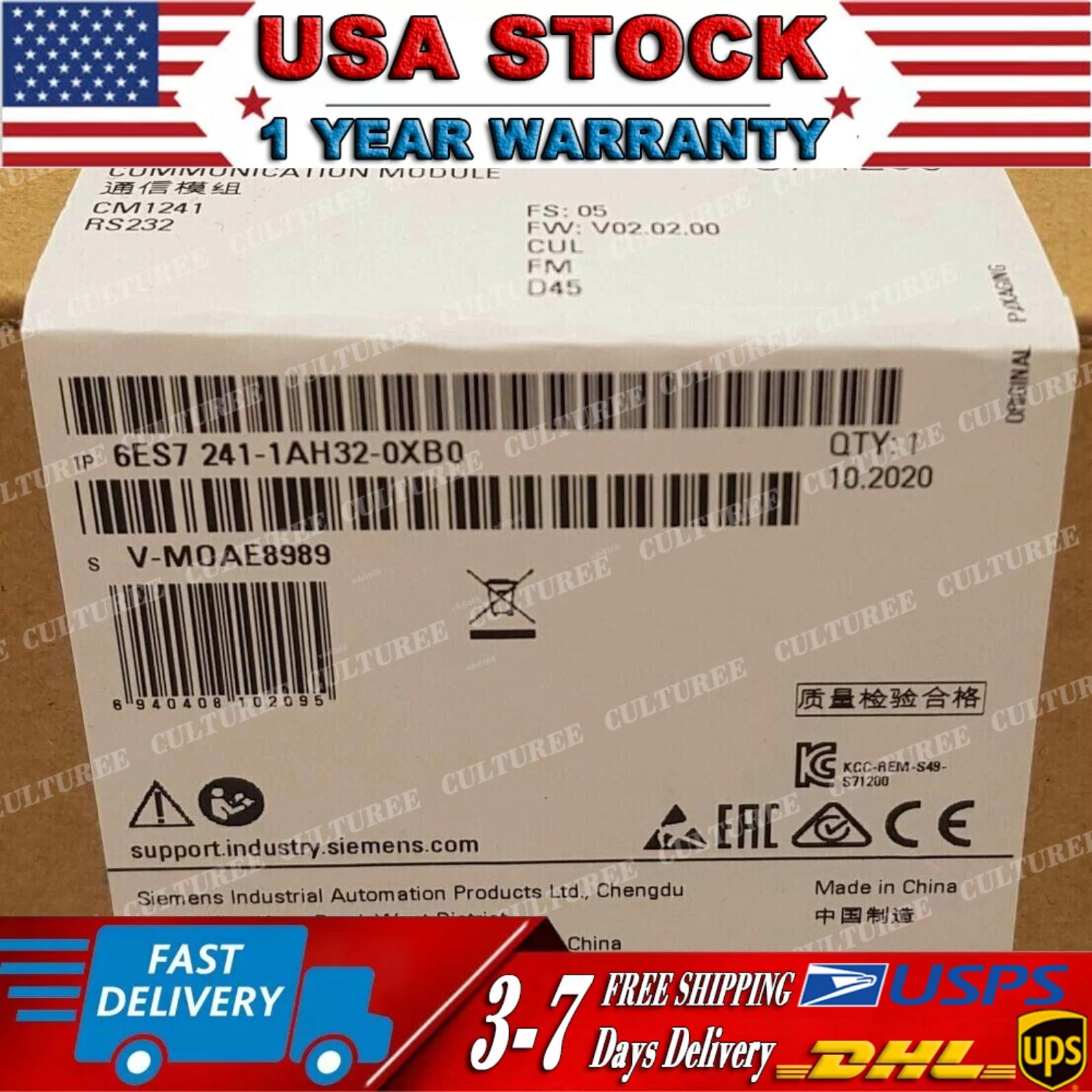 New Siemens 6ES7 241-1AH32-0XB0 6ES7241-1AH32-0XB0 SIMATIC S7-1200 CM 1241
