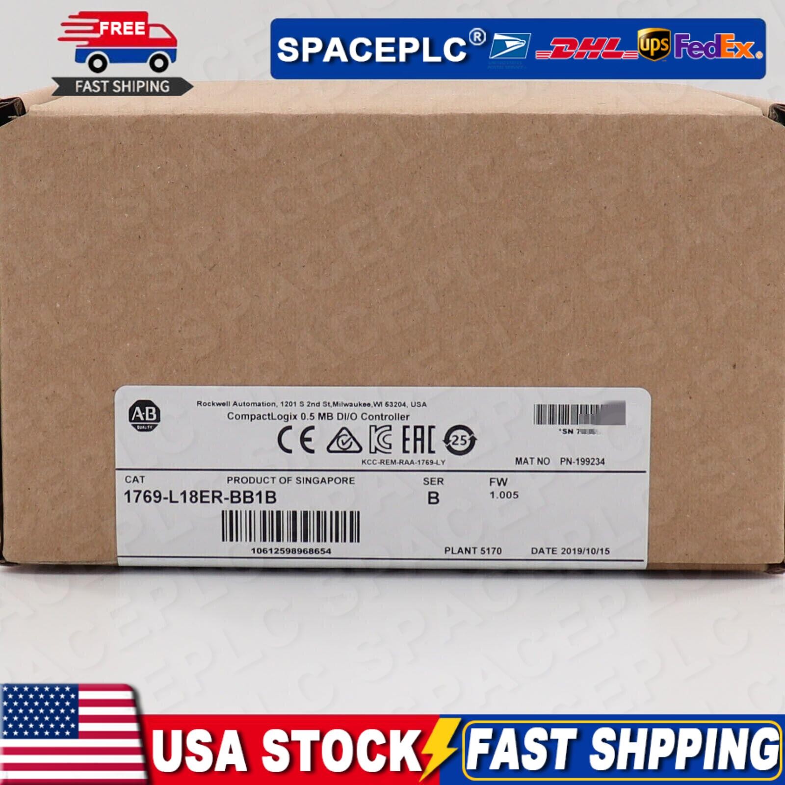 Sealed AB 1769-L18ER-BB1B SER B CompactLogix 0.5MB DI/O Controller US Free Tax