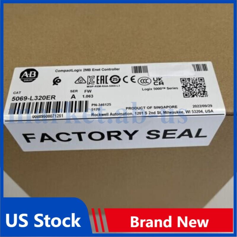 New AB 5069-L320ER CompactLogix 5000 Controller Surplus 5069L320ER US Free Tax