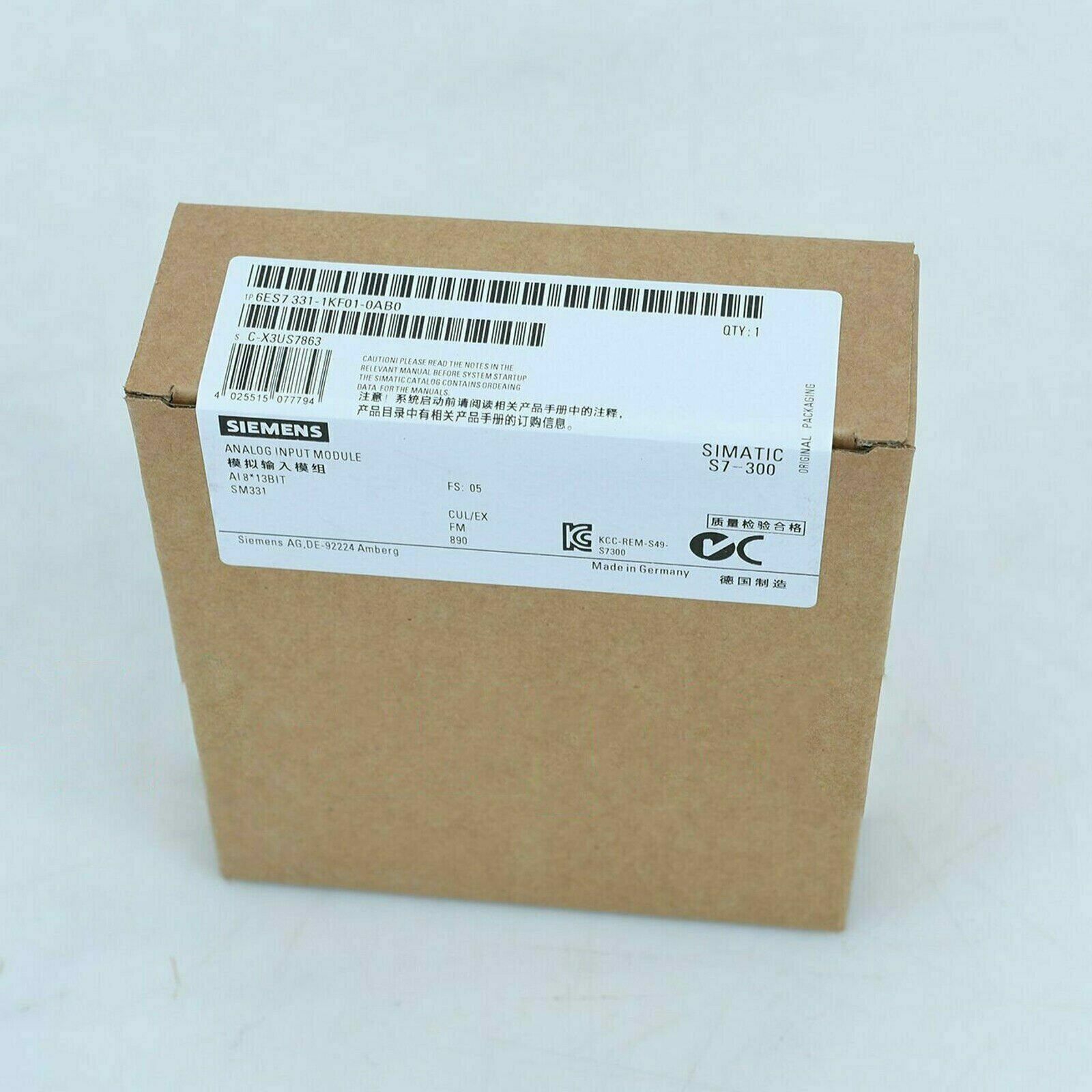 1PC 6ES7 331-1KF01-0AB0 New Siemens Module 6ES7331-1KF01-0AB0 Expedited Shipping