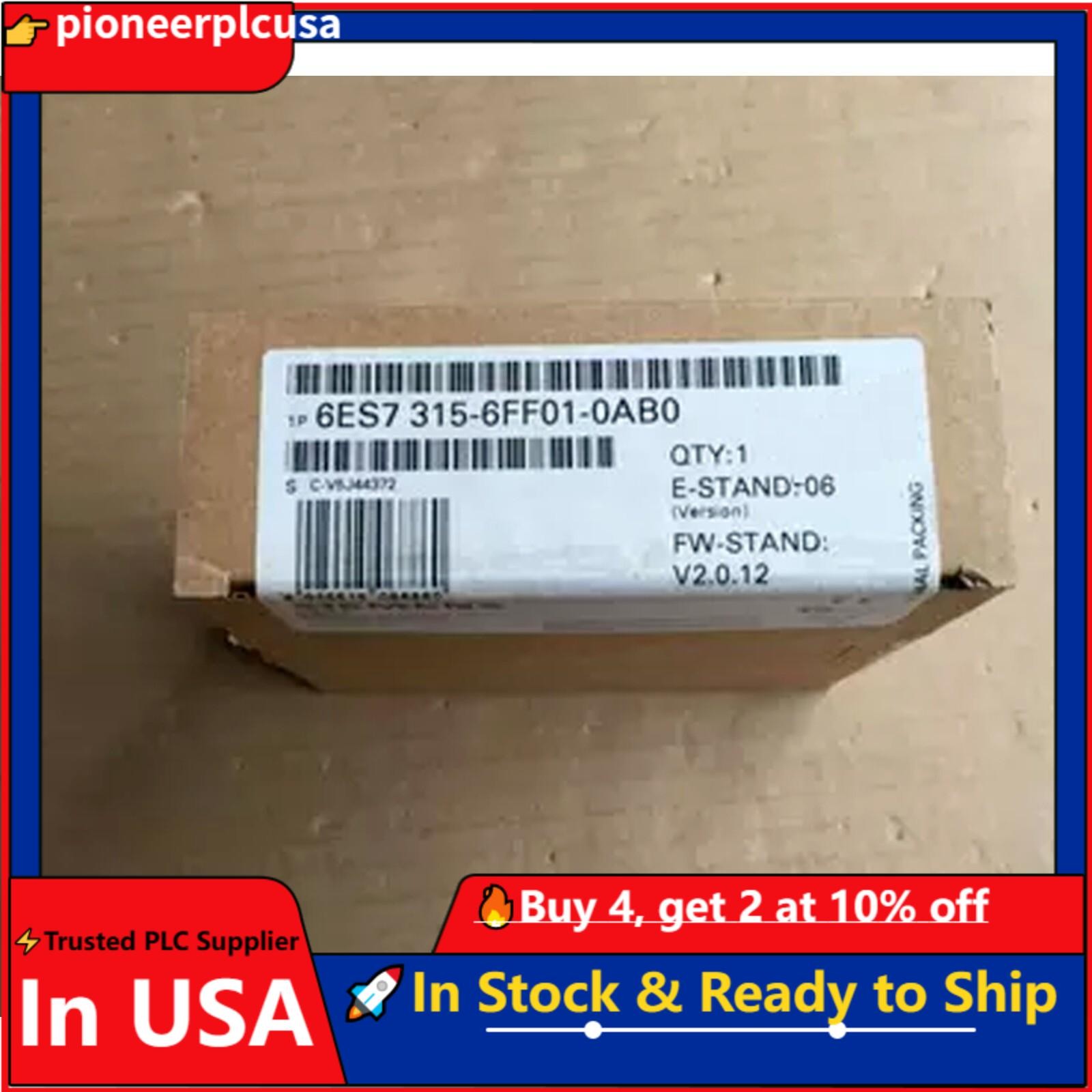 New Siemens 6ES7315-6FF01-0AB0 6ES7 315-6FF01-0AB0 NEW US FREE TAX