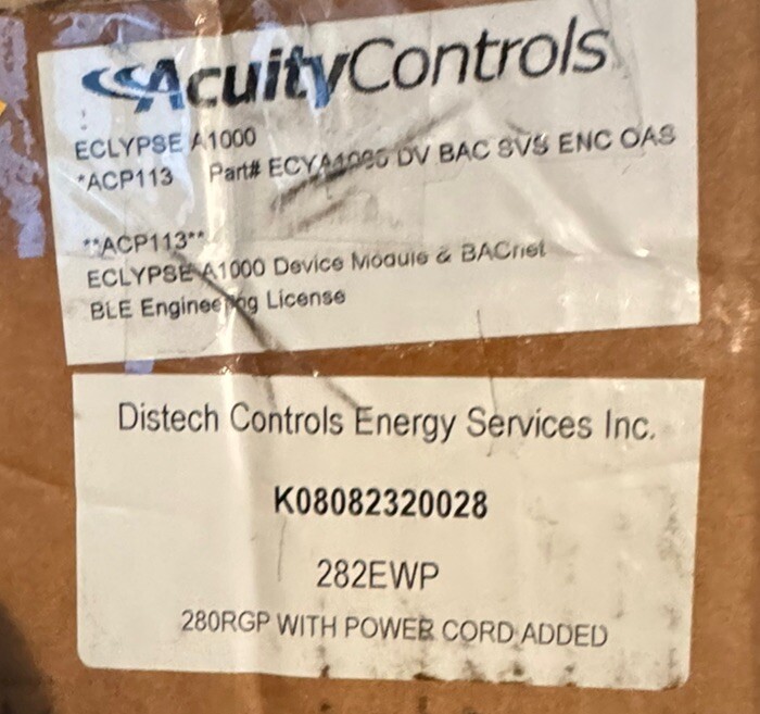 Acuity Controls ECYA1000 ECLYPSE A1000 IP & Building Mngt Interface for Atrius