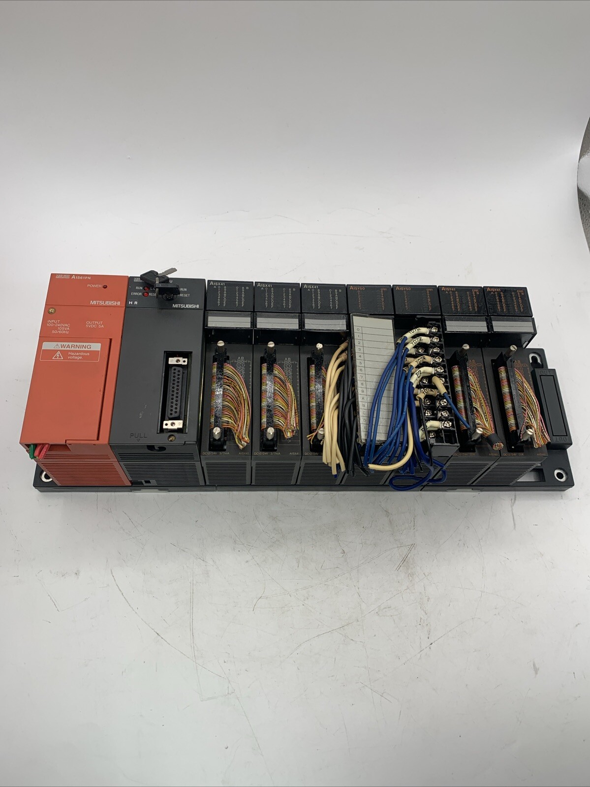 Set Of 9 Melsec & Mitsubishi PLC , A1S61PN, A1SHCPU, A1SX41, A1SY50, A1SY41