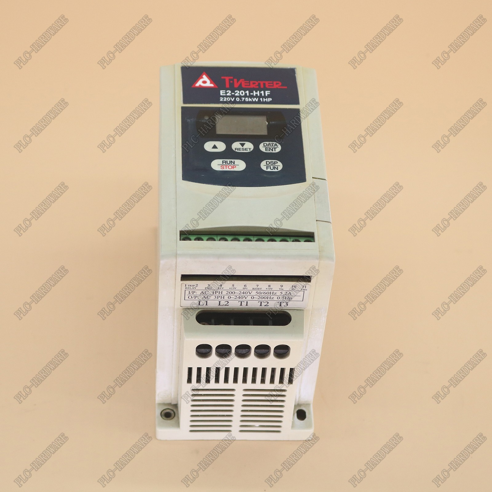 Used E2-201-H1F 220V 0.75KW inverter For TECO Taian Free Shipping