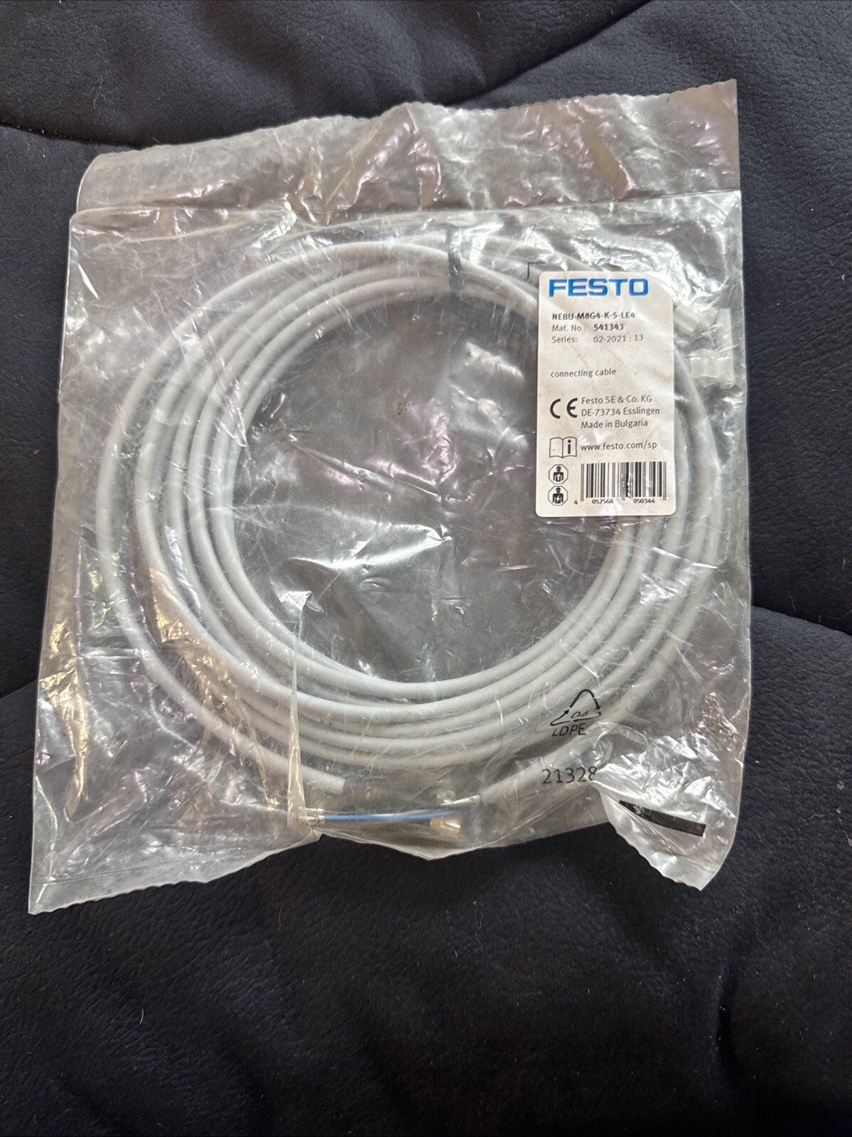 FESTO 541343 NEBU-M8G4-K-5-LE4 CORDSET STRAIGHT FEMALE 4 POSITION 5M