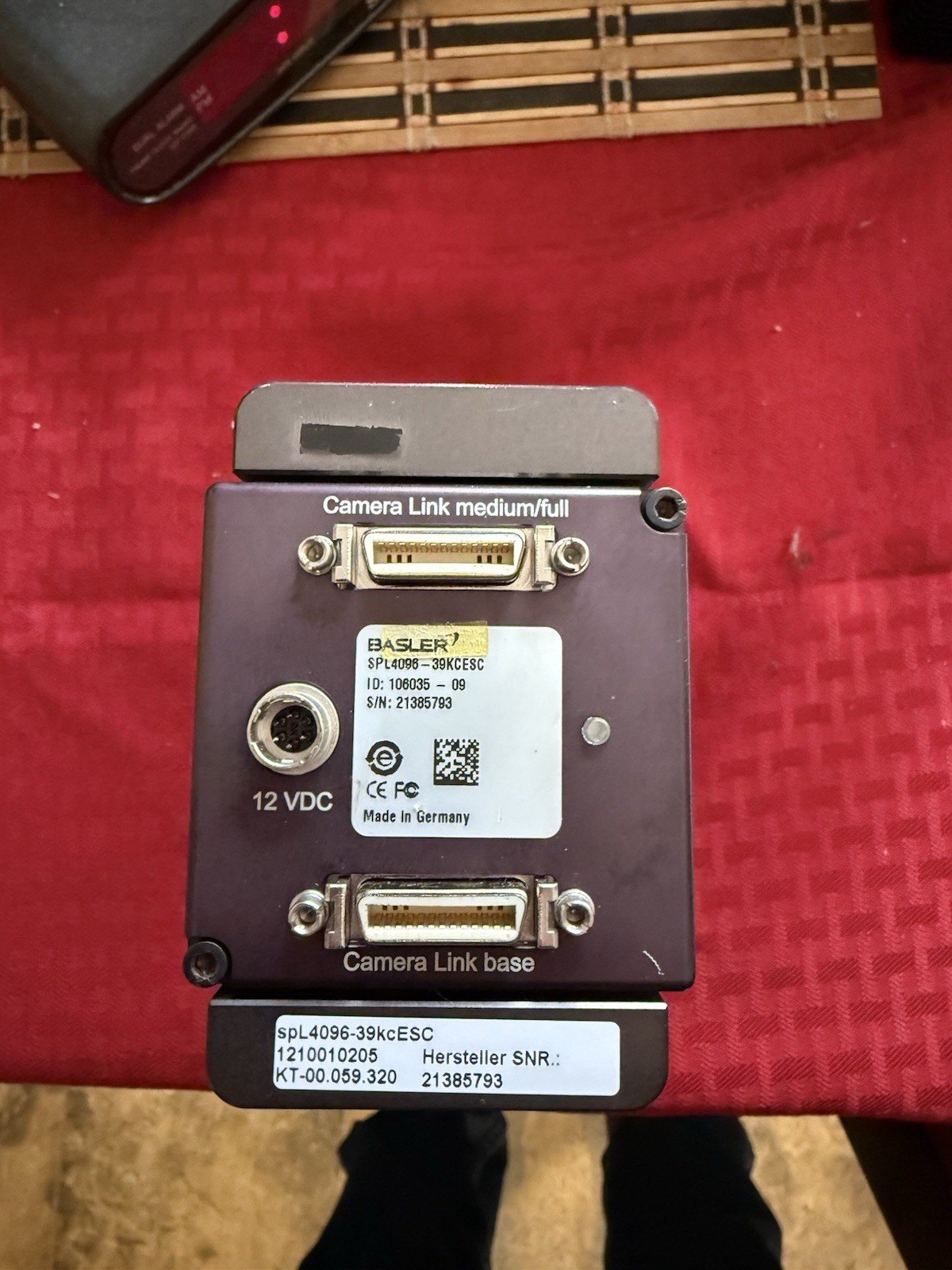 Basler High Speed SPL-4096-39KCESC. SIGMA KT-00-059-457