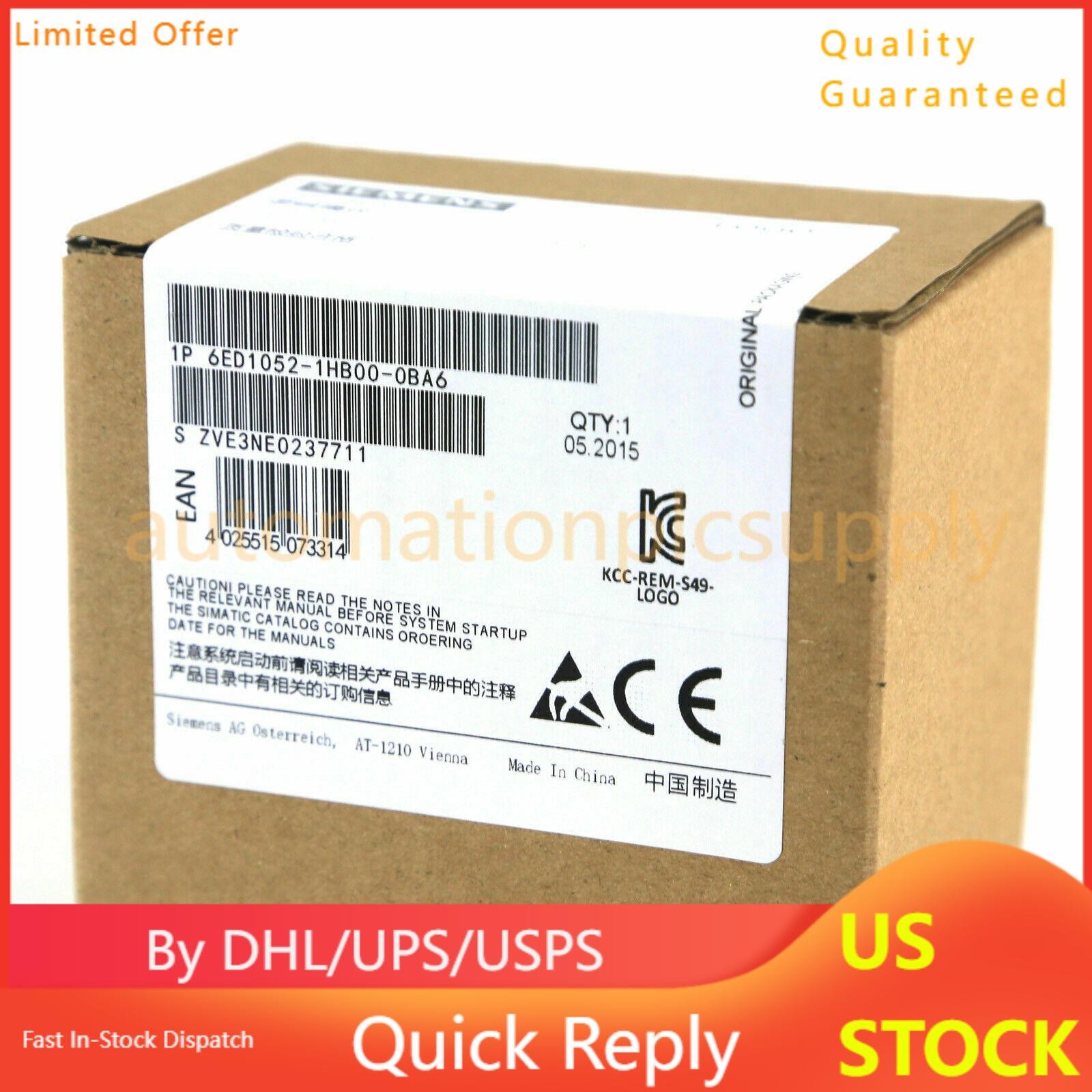 New Siemens 6ED1052-1HB00-0BA6 6ED10521HB000BA6 LOGO 24RC logic module