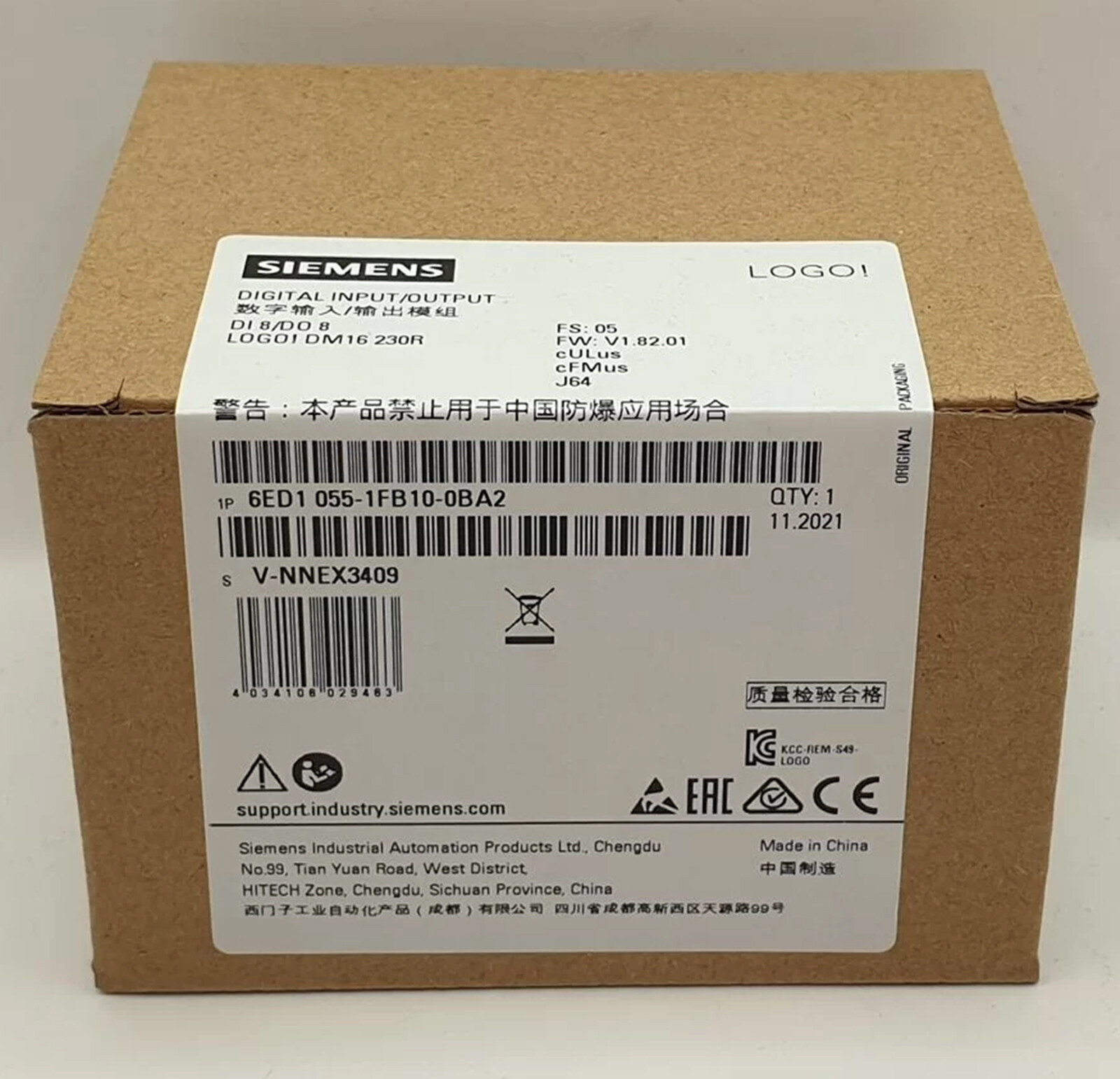SIEMENS 6ED1 055-1FB10-0BA2 Digital Input Module New One 6ED1055-1FB10-0BA2