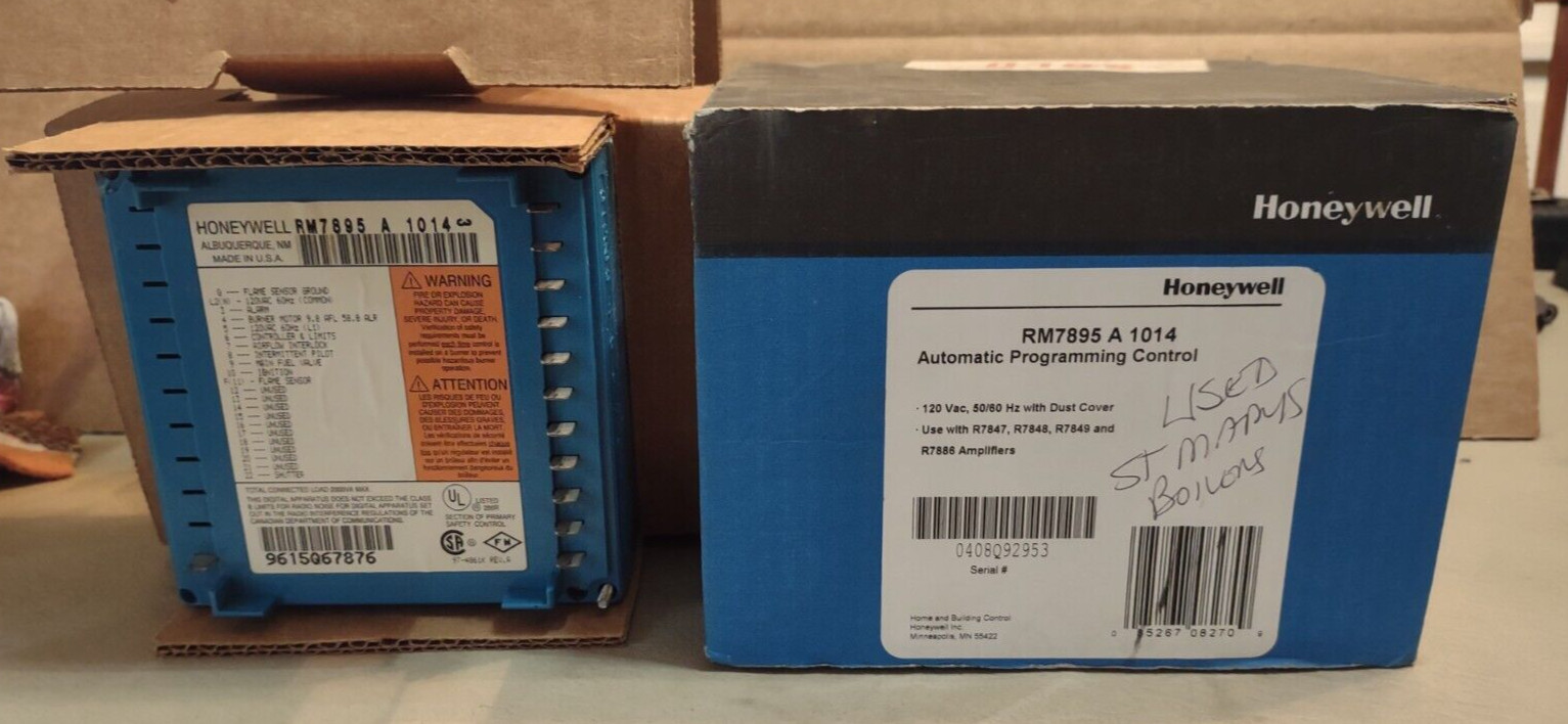 HONEYWELL BURNER CONTROL RM7895 A 1014 120V RM7895A1014 – NIB