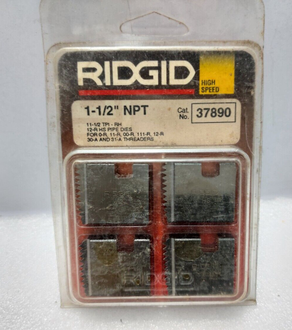 Ridgid 37890 1-1/2″ NPT High Speed Pipe Dies