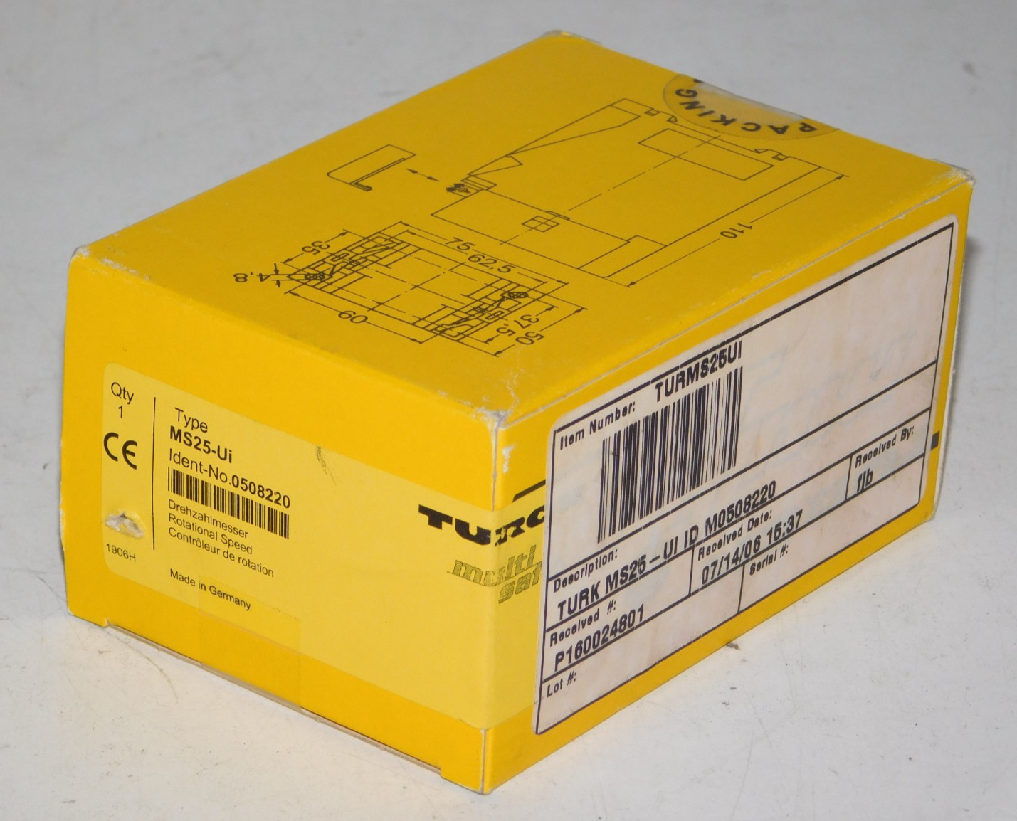 New Turck MS25-Ui Multi-Safety Rotary Speed Monitor 0508220 Single Channel Unit