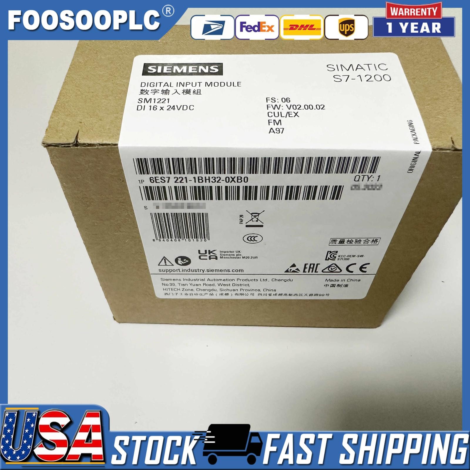New Siemens 6ES7221-1BH32-0XB0 6ES7 221-1BH32-0XB0 S7-1200 Digital input SM 1221