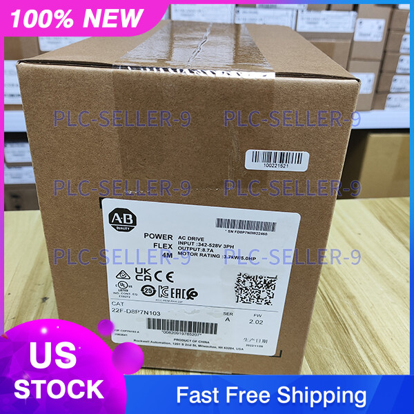 New Sealed 22F-D8P7N103 PowerFlex 4M 3.7KW 5HP AC Drive Allen-Bradley