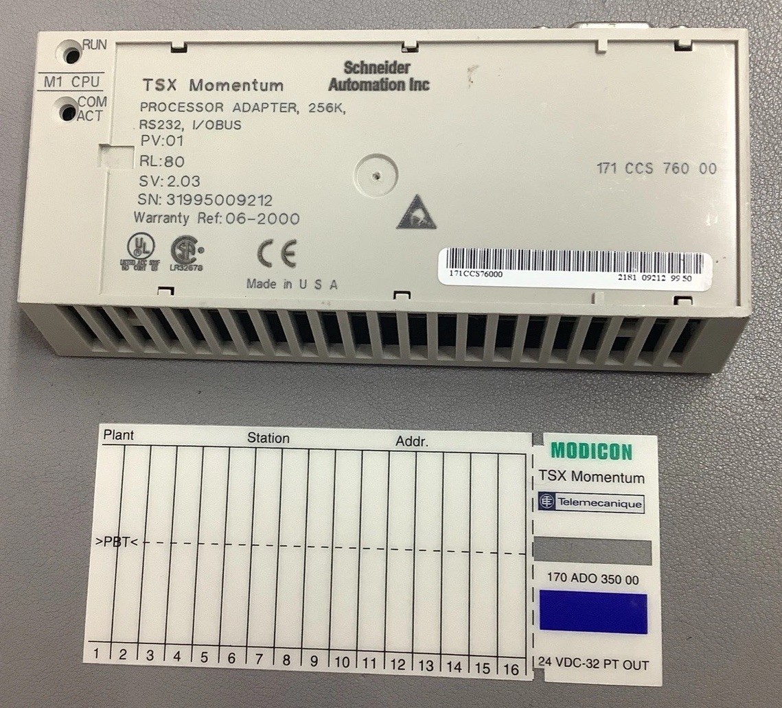 Schneider TSX Momentum Processor Adapter Module 171CCS76000 (b31)
