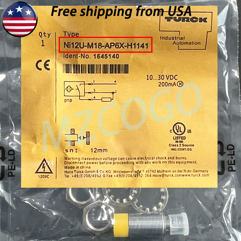 For Turck Inductive Proximity Switch Sensor NI12U-M18-AP6X-H1141 10-30VDC 200mA