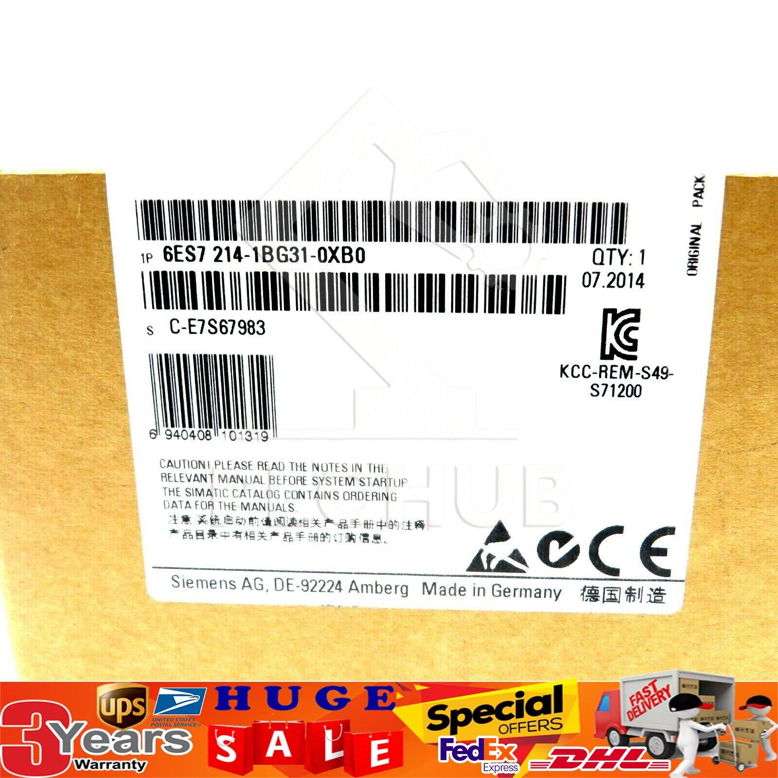 New Siemens SIPLUS S7-1200 CPU 1214c 6ES7214-1BG31-0XB0 6ES72141BG310XB0