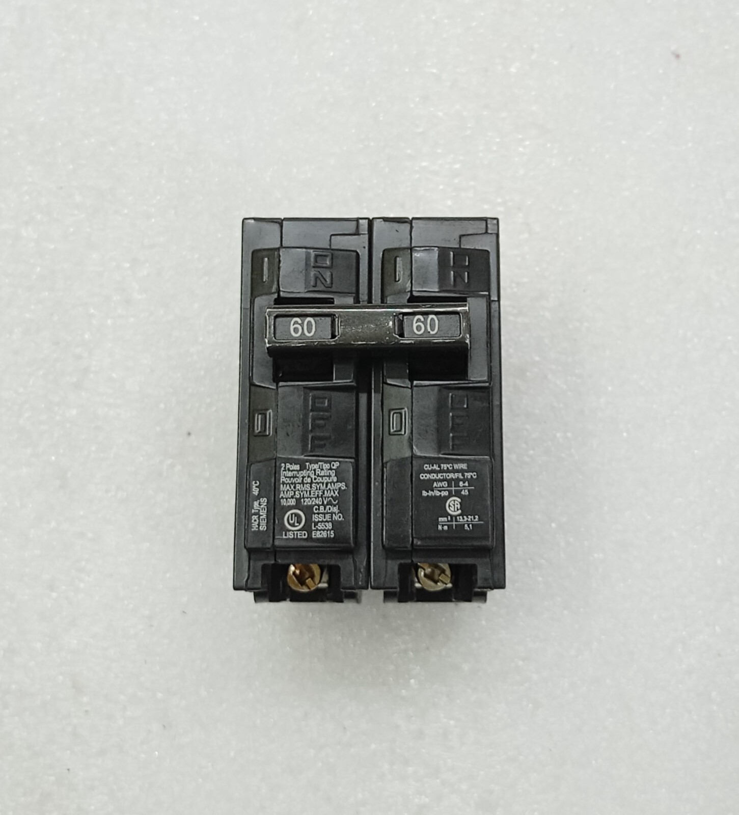 SIEMENS Q260 Type QP Circuit Breaker 60 AMP (Lot of 6 in 1box)