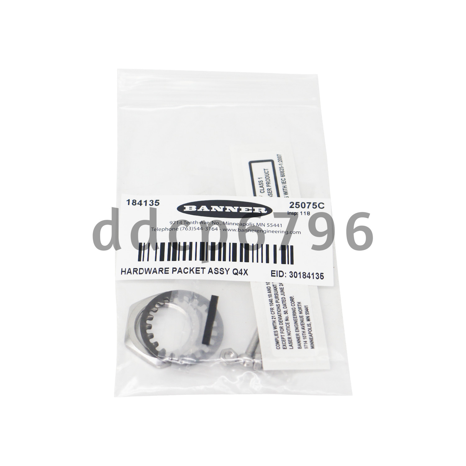 NEW BANNER Q4XTBLAF500-Q8 Laser Adjustable Field Range: 500 mm Input: 10-30 V dc