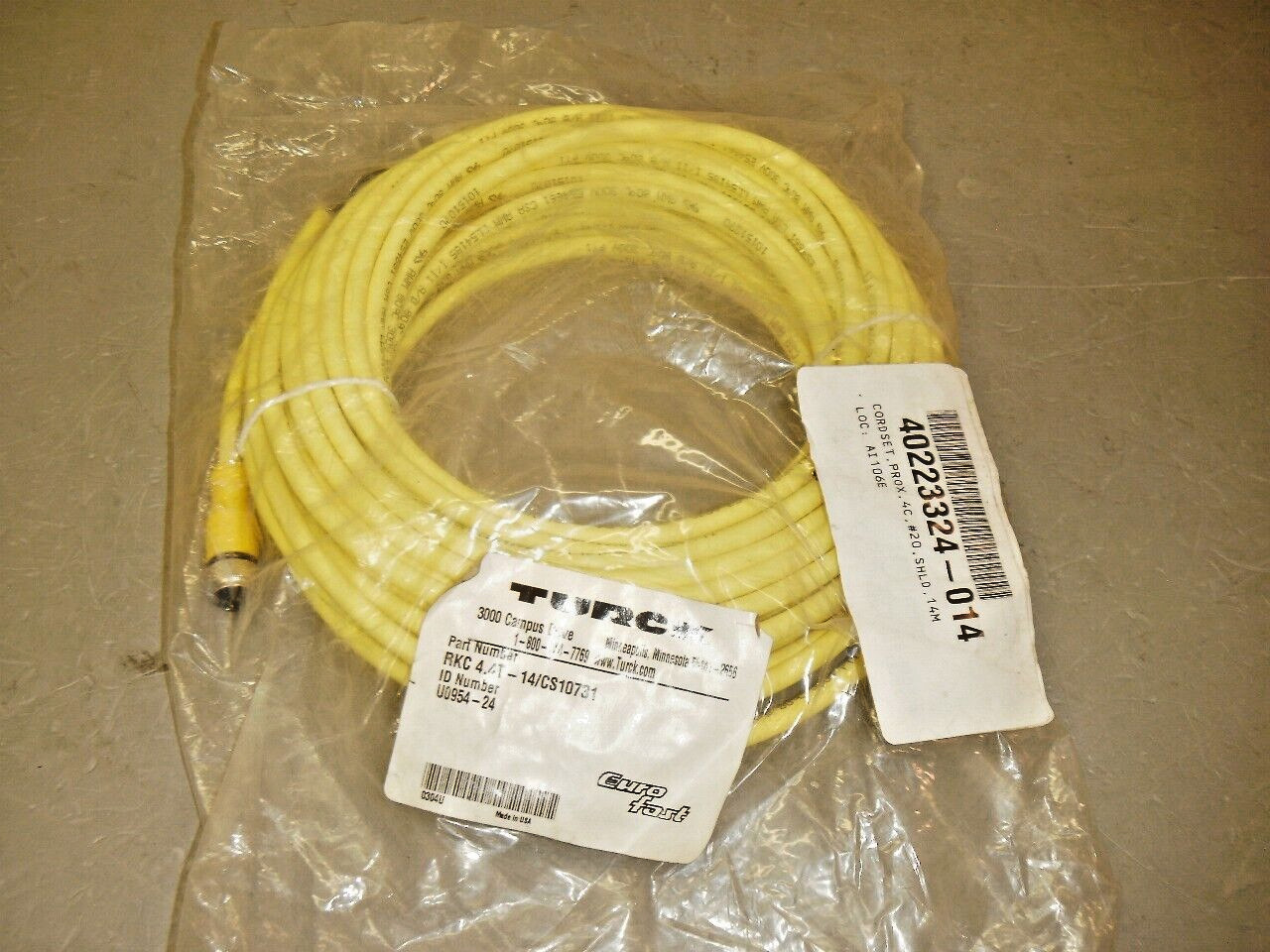 Turck RKC 4.4T-14/CS10731 Sensor Cordset 14M