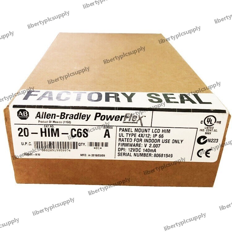 New Sealed AB 20-HIM-C6S PFlex 20 IP66-UL NemaType 4X-12 20HIMC6S US Free Tax