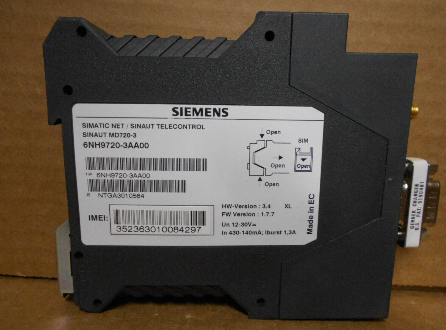 Siemens Simatic Net/Sinaut Telecontrol MD720-3 6NH9720-3AA00