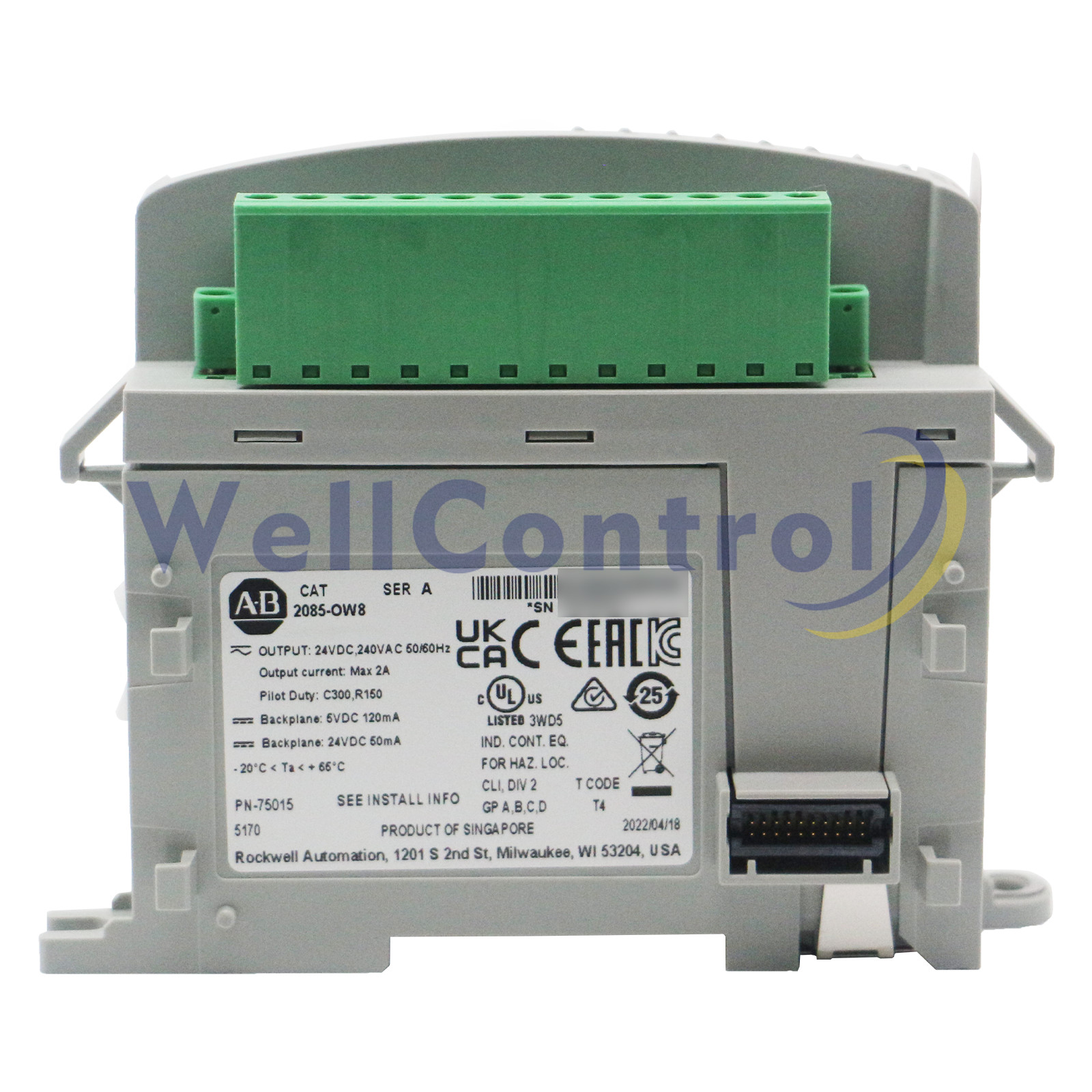Allen Bradley 2085-OW8 Micro850 Output Module Digital 8 Point 12/24VDC Relay 2A
