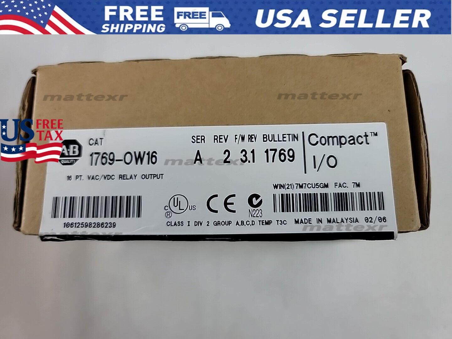 AB 1769-OW16 SER A Allen Bradley 1769OW16 CompactLogix Relay Output Module New