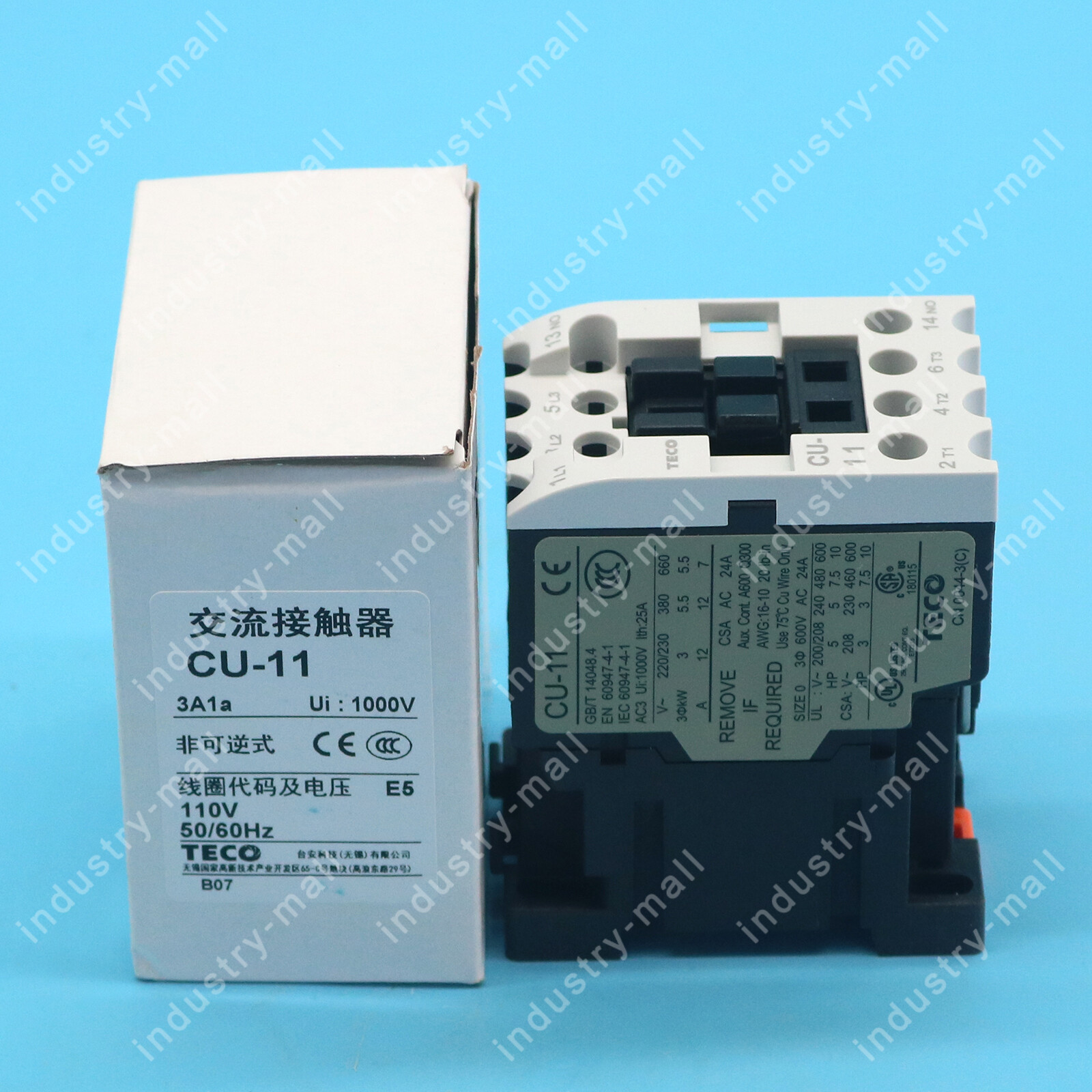 For TECO Taian CU-11 110V New AC contactor fast delivery