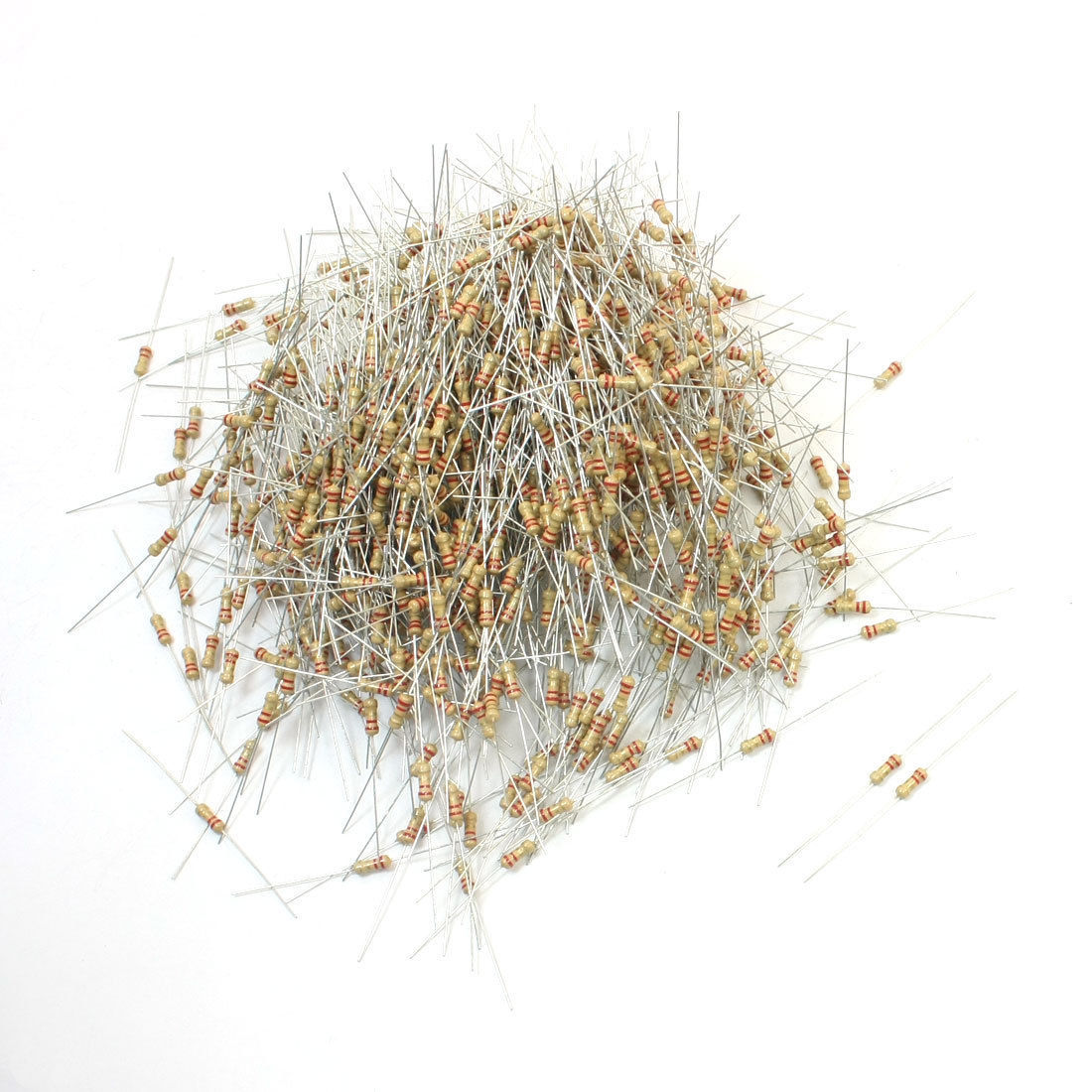 1000Pcs 1/ 4W 2.2 Ohm 5% Tolerance Carbon Film Resistor Axial Lead 48 mmx3 mm✦Kd