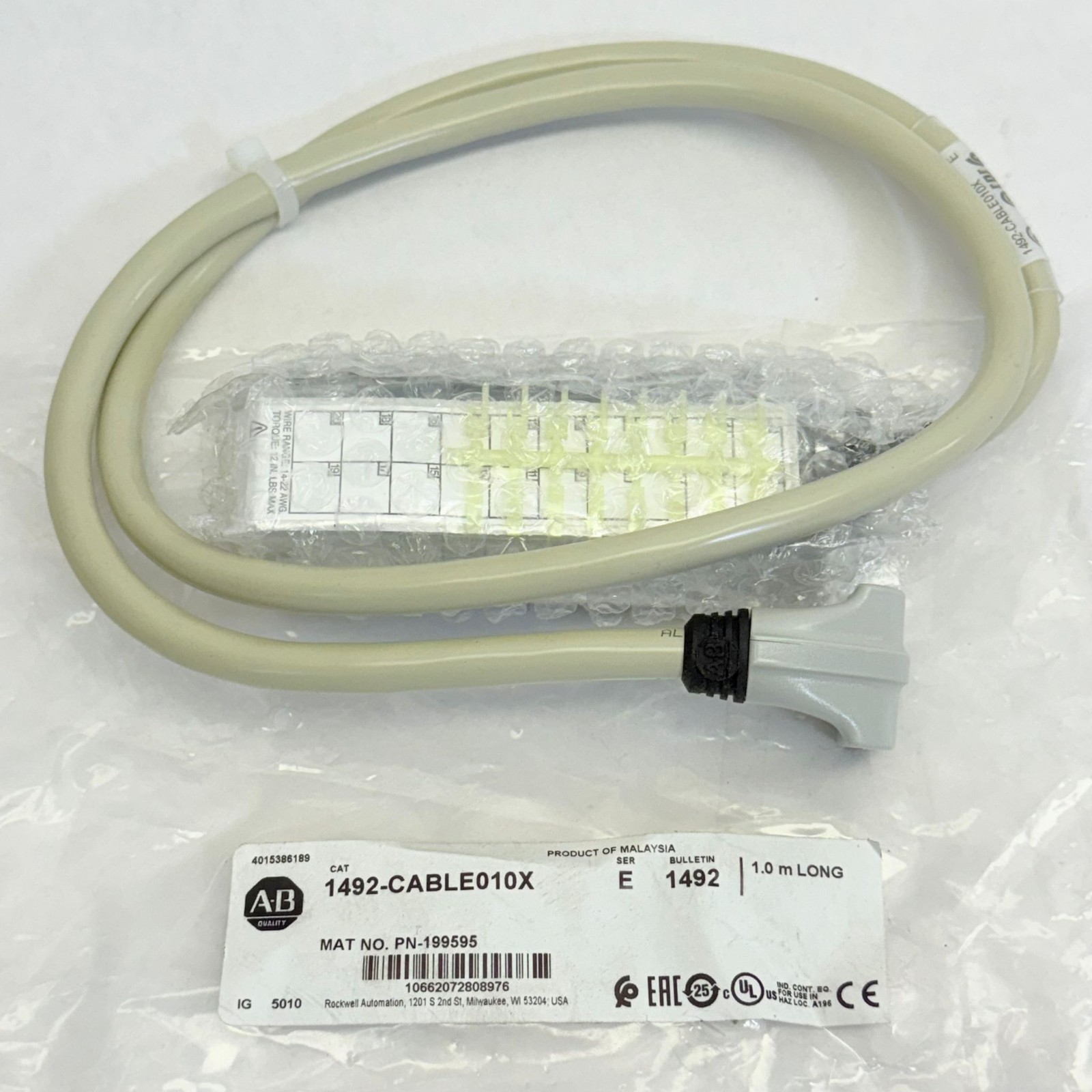 ALLEN BRADLEY 1492-CABLE010X SER E 1.0M